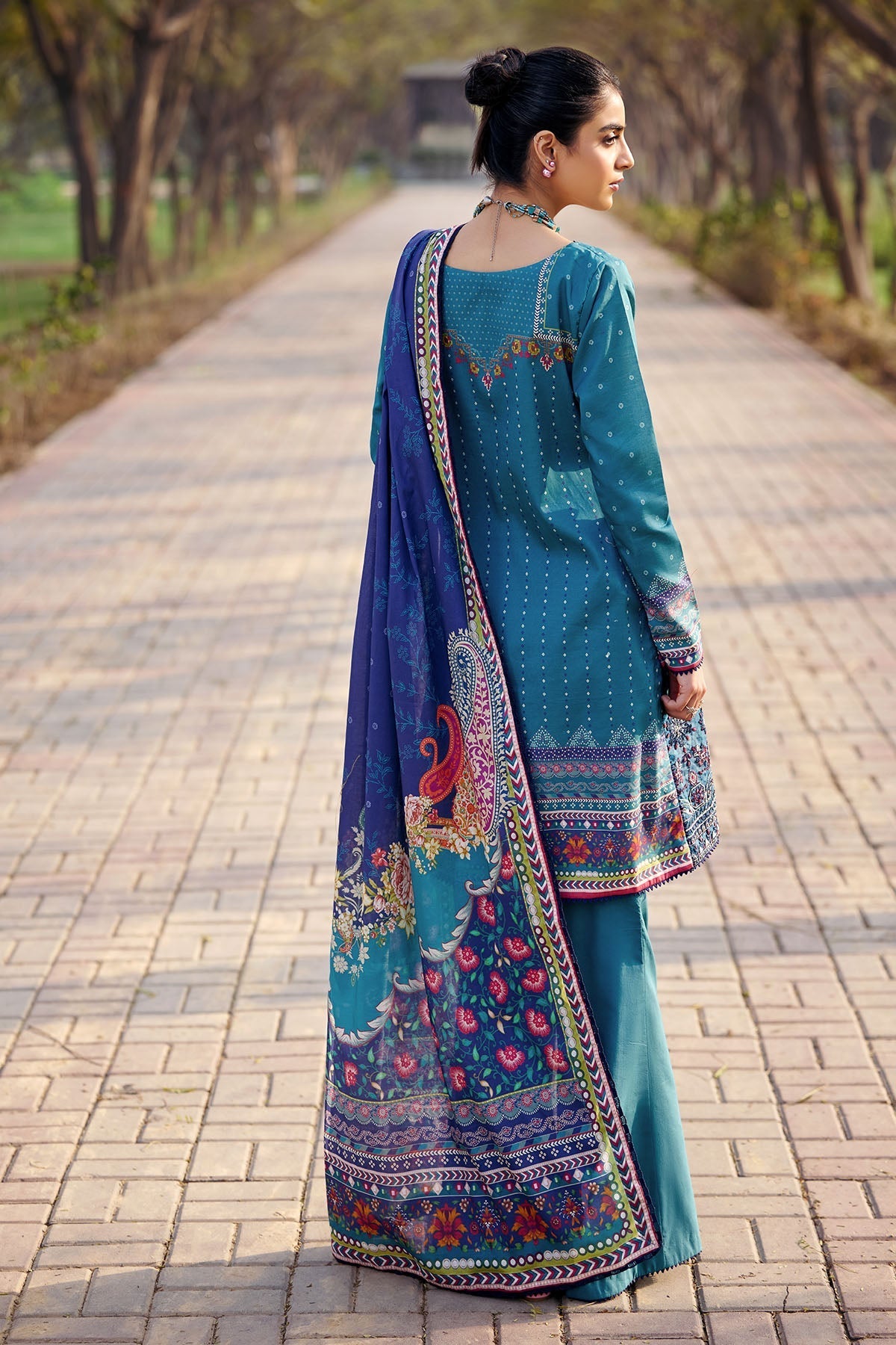 Motifz | Umang Lawn | 3556-SENA - Official Motifz stockist in UK - Sakeena London