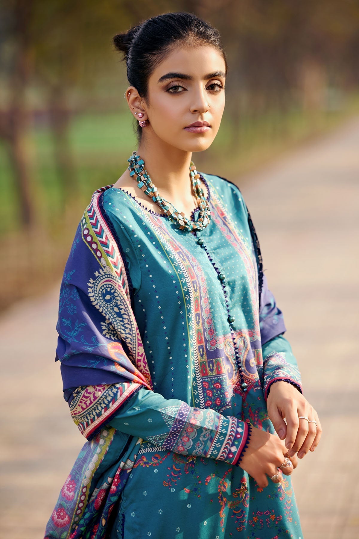 Motifz | Umang Lawn | 3556-SENA - Official Motifz stockist in UK - Sakeena London