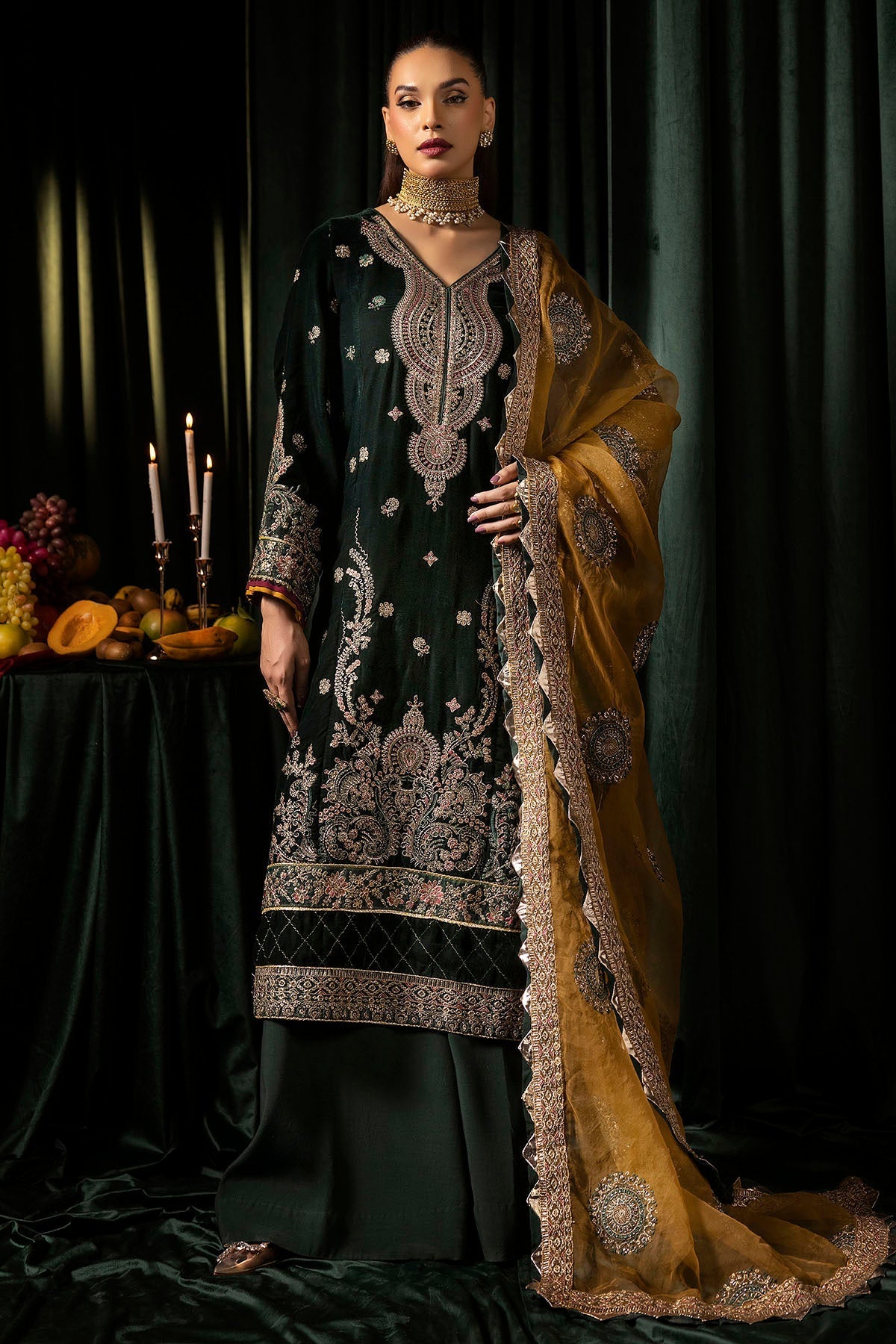 Motifz | Velvet Formals | 5094-YUMNA - Official Motifz stockist in UK - Sakeena London