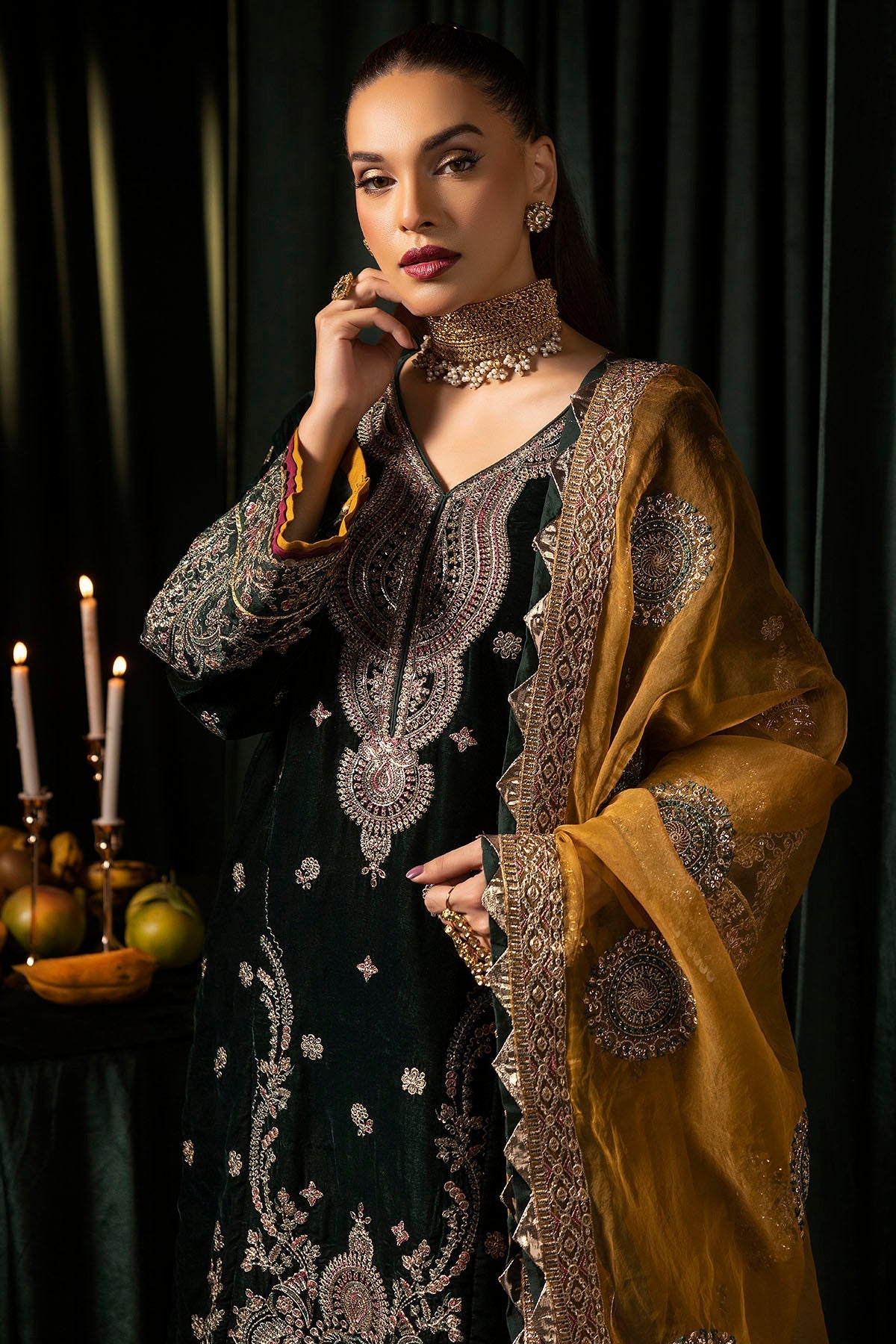 Motifz | Velvet Formals | 5094-YUMNA - Official Motifz stockist in UK - Sakeena London
