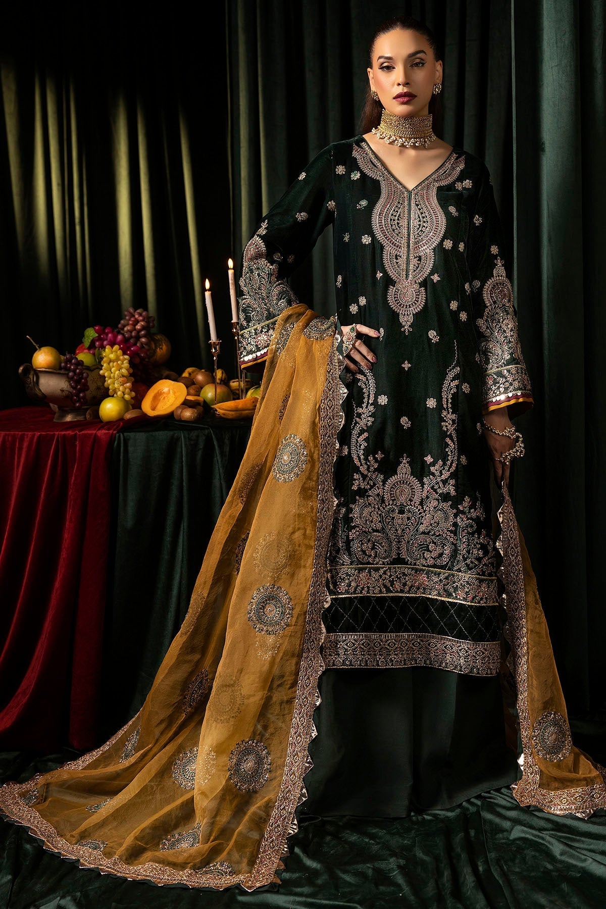 Motifz | Velvet Formals | 5094-YUMNA - Official Motifz stockist in UK - Sakeena London