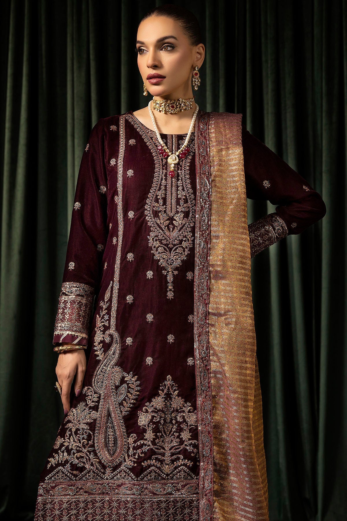 Motifz | Velvet Formals | 5096-DAISHA - Official Motifz stockist in UK - Sakeena London