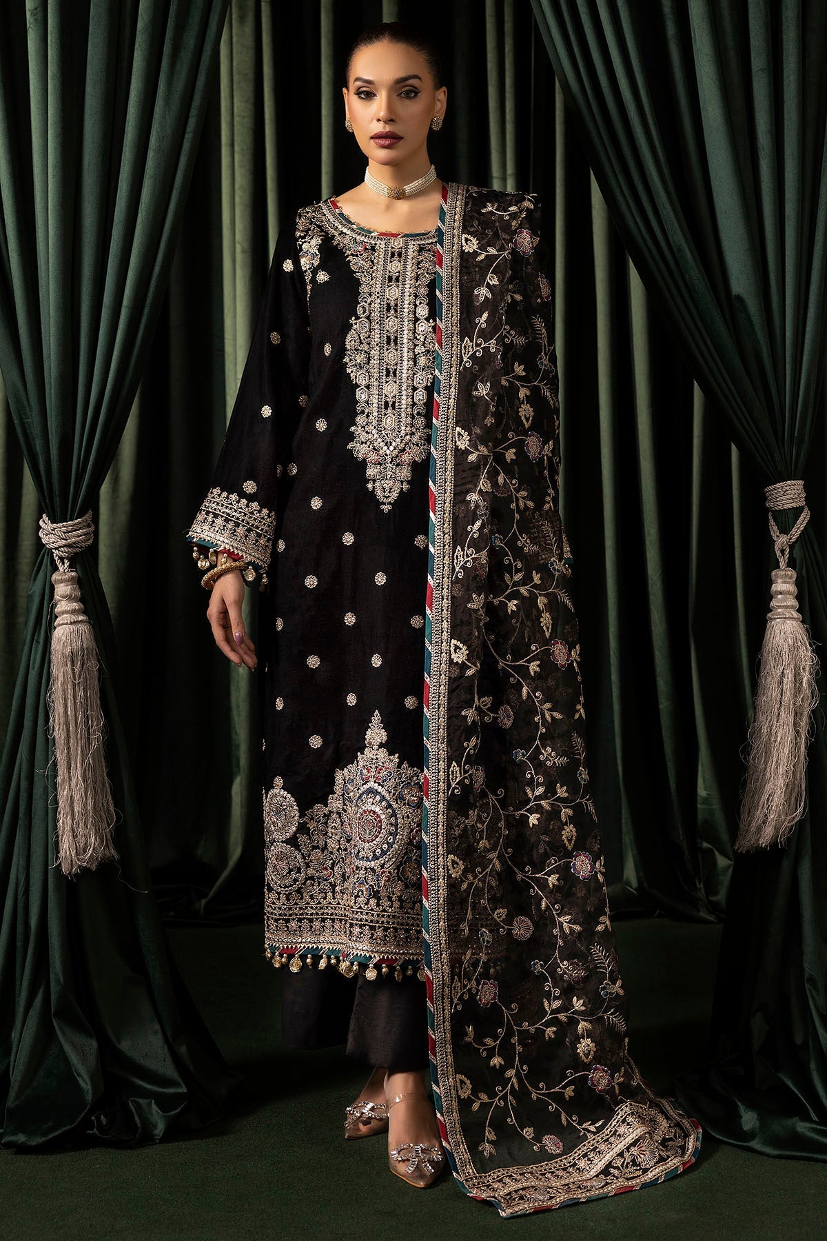 Motifz | Velvet Formals | 5098-FARZEEN - Official Motifz stockist in UK - Sakeena London