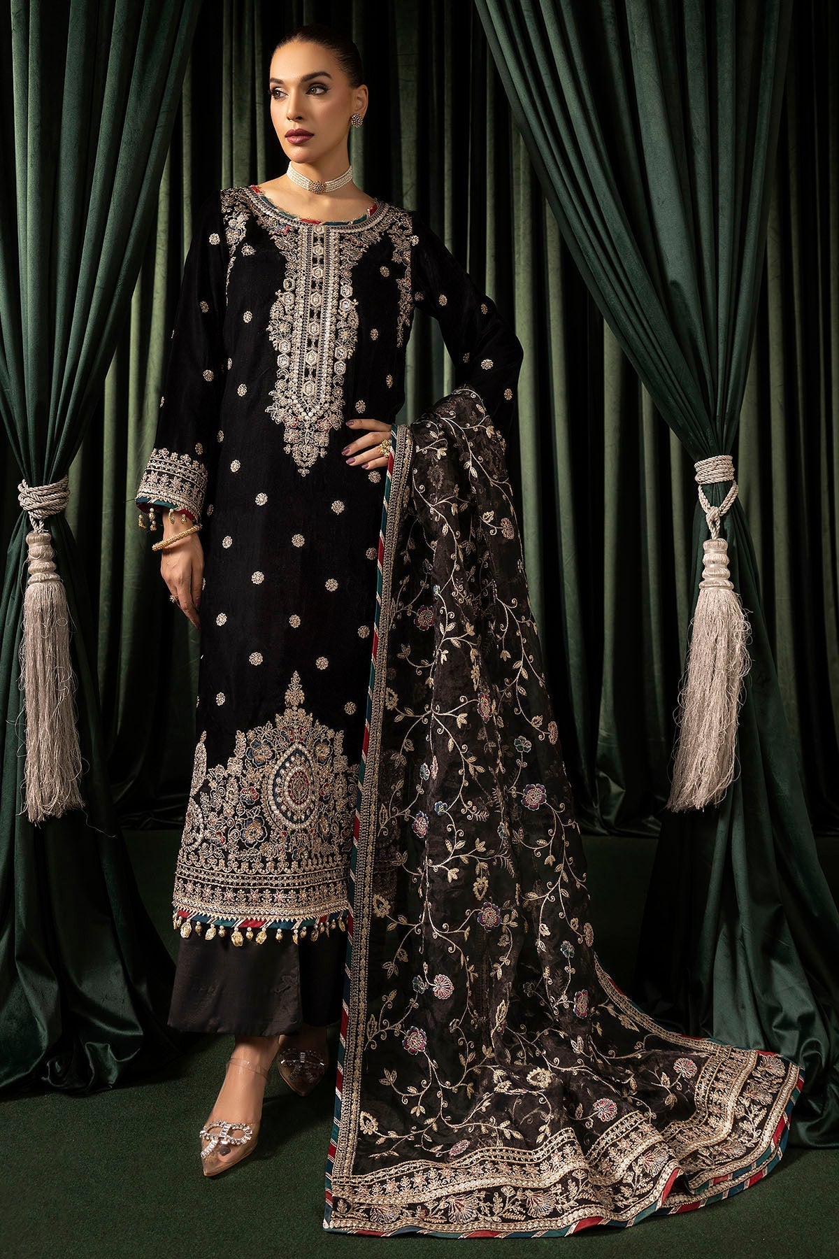 Motifz | Velvet Formals | 5098-FARZEEN - Official Motifz stockist in UK - Sakeena London