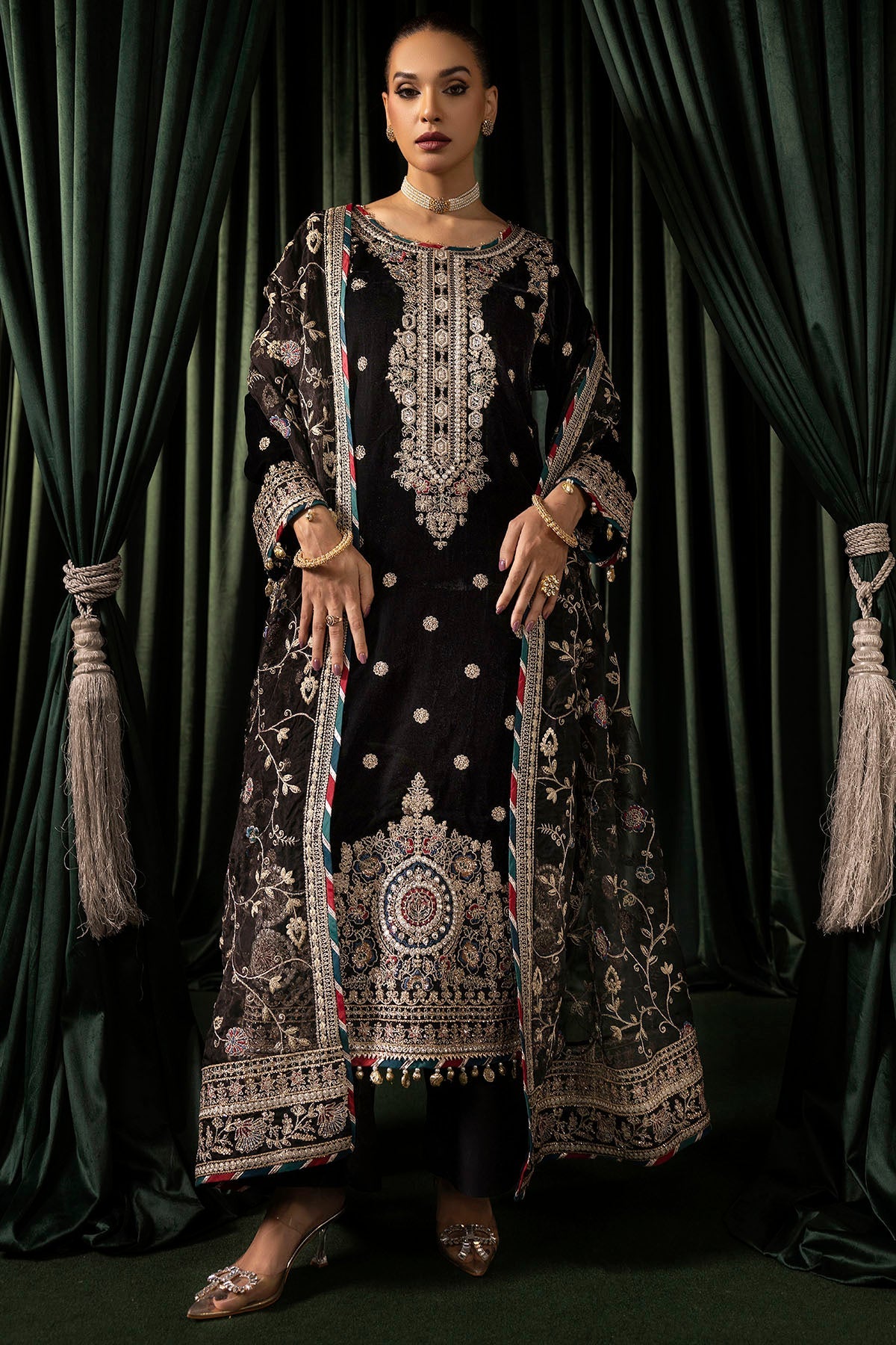 Motifz | Velvet Formals | 5098-FARZEEN - Official Motifz stockist in UK - Sakeena London