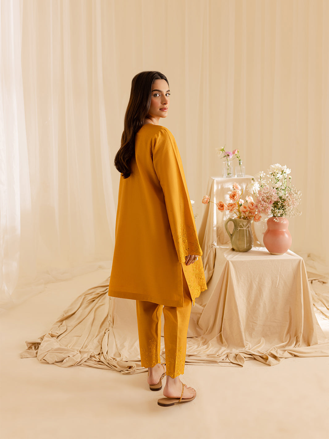 Mahnur | Petal Whispers Lawn Pret | Magnolia - Official Mahnur stockist in UK - Sakeena London