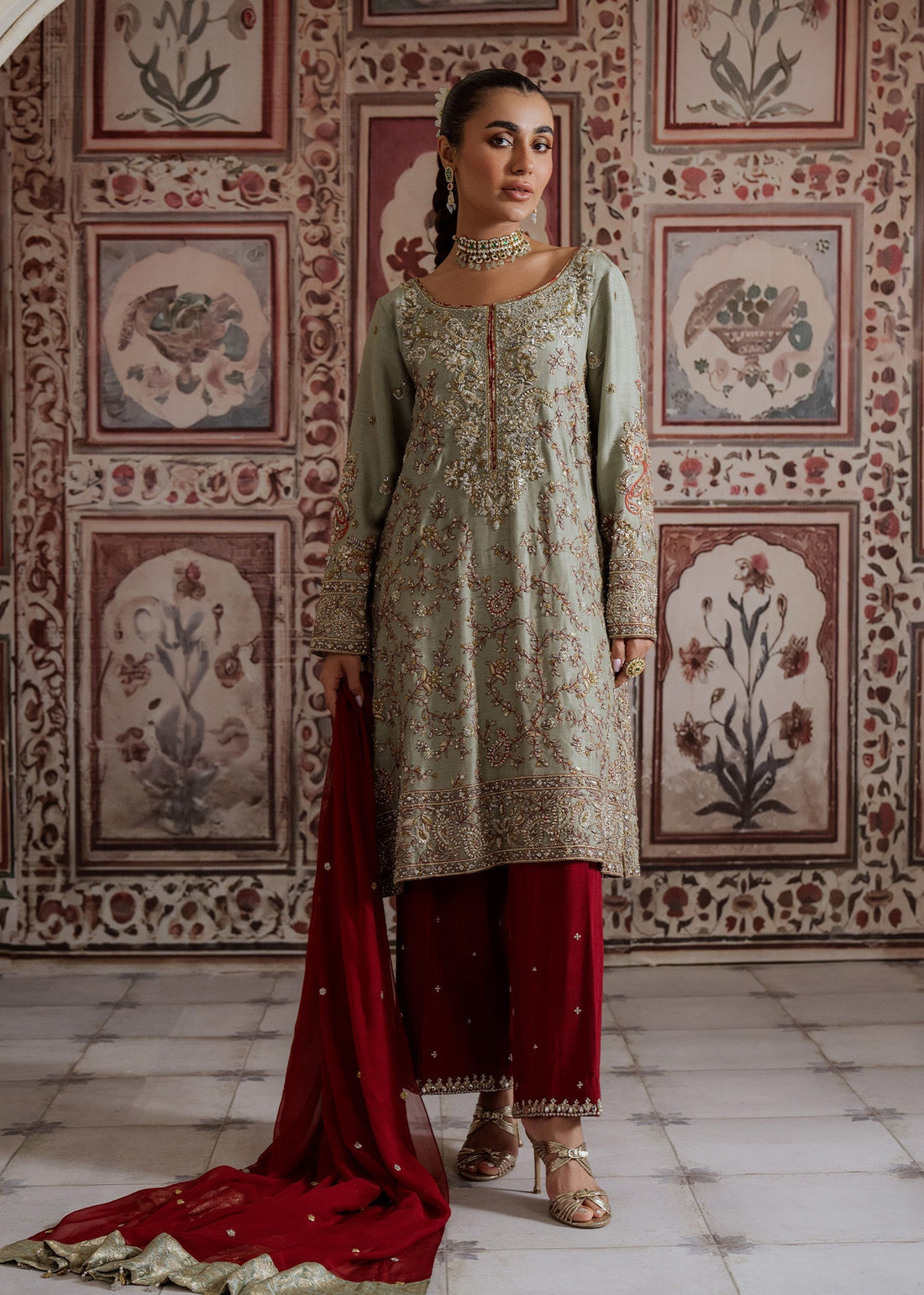 Mahgul | Portraits of Anaya | Sage - Official Mahgul stockist in UK - Sakeena London