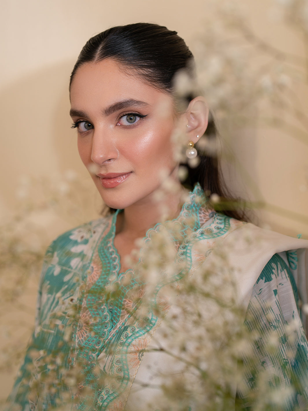 Mahnur | Leila Winter 24 | Azure - Official Mahnur stockist in UK - Sakeena London