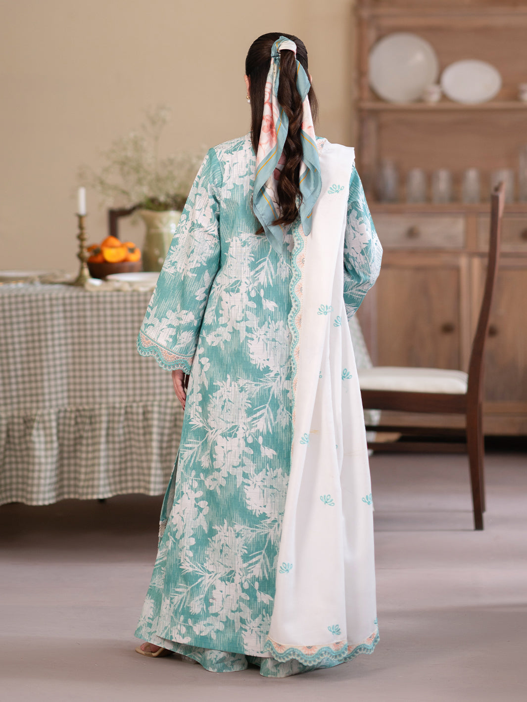 Mahnur | Leila Winter 24 | Azure - Official Mahnur stockist in UK - Sakeena London