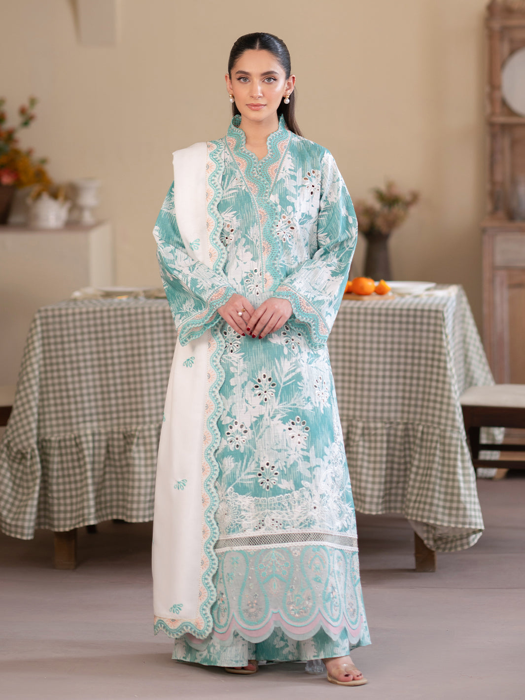 Mahnur | Leila Winter 24 | Azure - Official Mahnur stockist in UK - Sakeena London