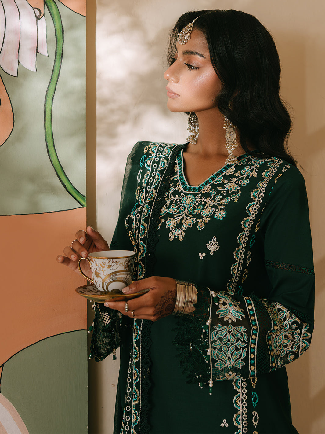 Mahnur | Shanaya Luxury Lawn 25 | Siyahgul - Official Mahnur stockist in UK - Sakeena London