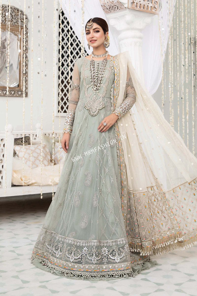Maria B | Luxury Collection | EL-22-03-Pista Green - Official Maria B stockist in UK - Sakeena London