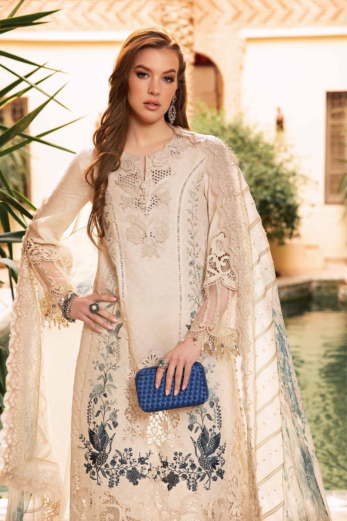 Maria B | Voyage a' Luxe Lawn | D-2414-B - Official Maria B stockist in UK - Sakeena London