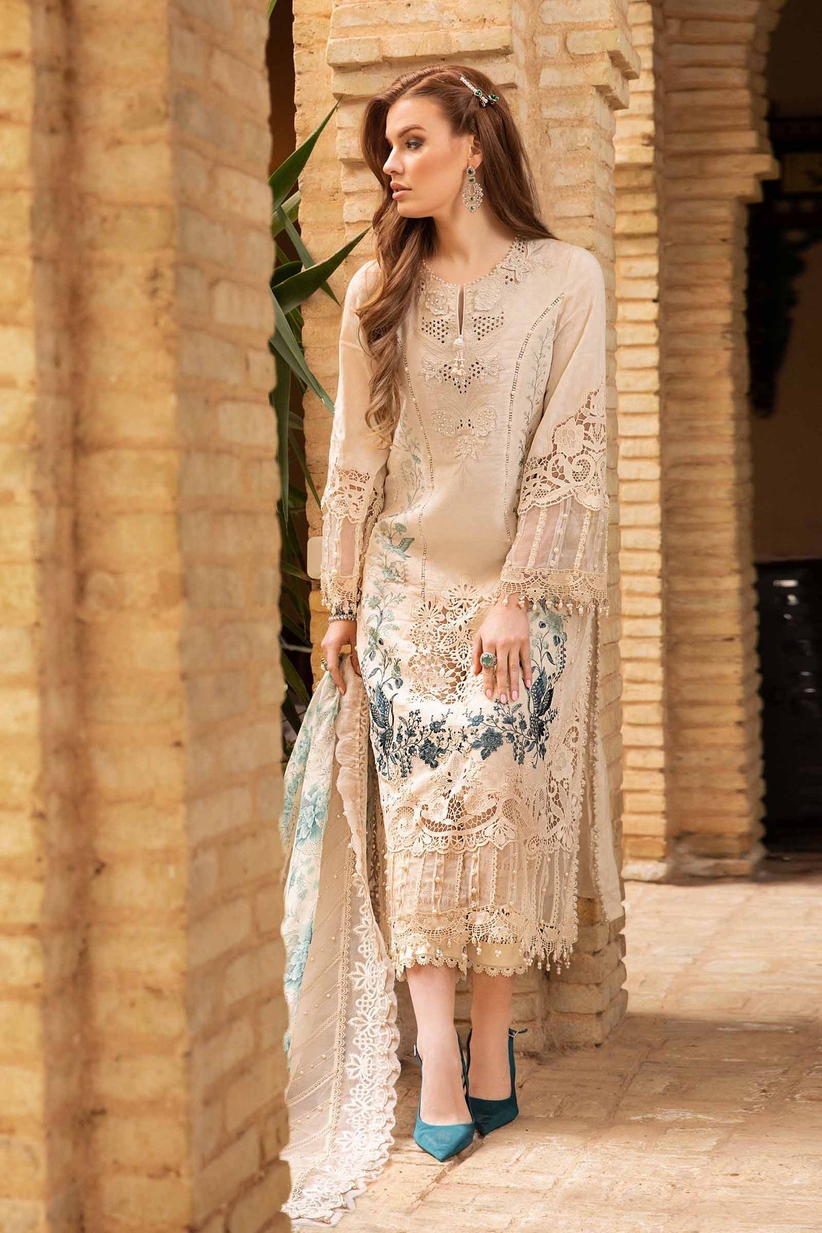 Maria B | Voyage a' Luxe Lawn | D-2414-B - Official Maria B stockist in UK - Sakeena London