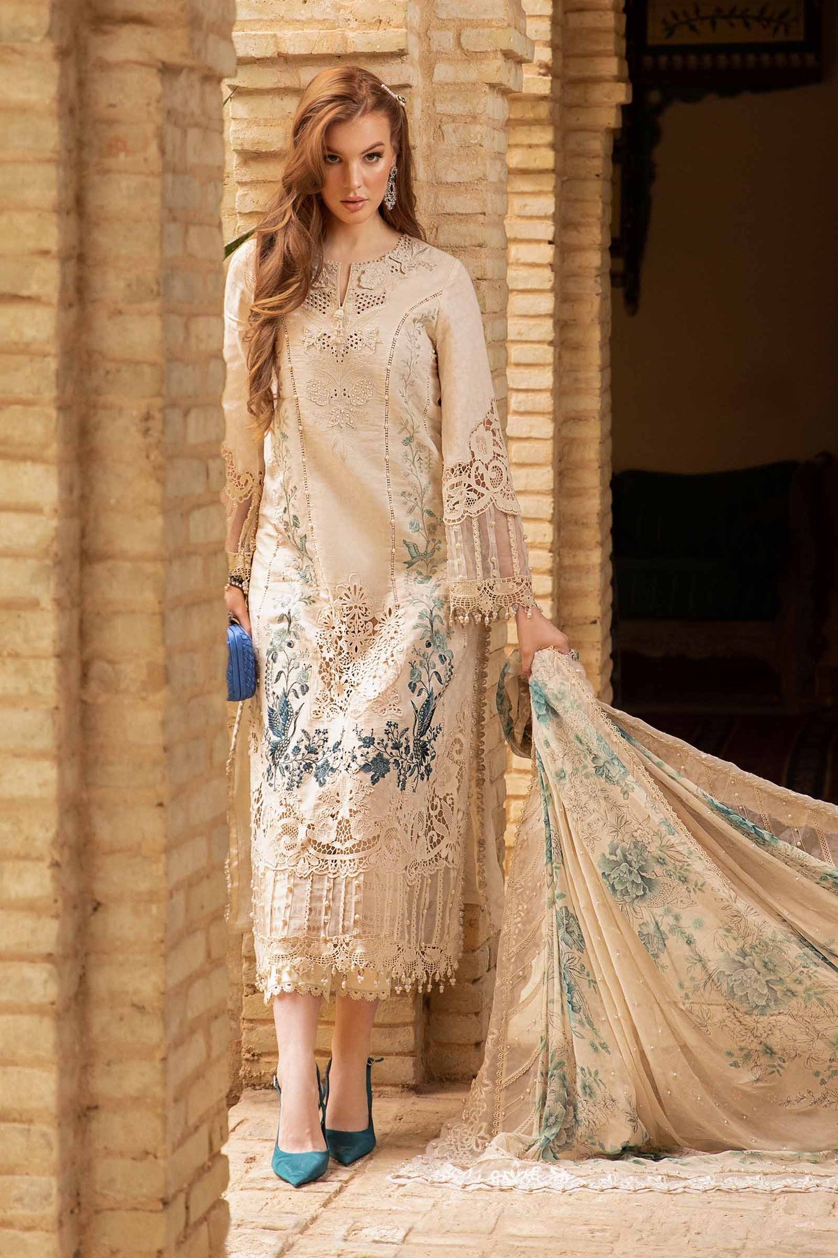 Maria B | Voyage a' Luxe Lawn | D-2414-B - Official Maria B stockist in UK - Sakeena London