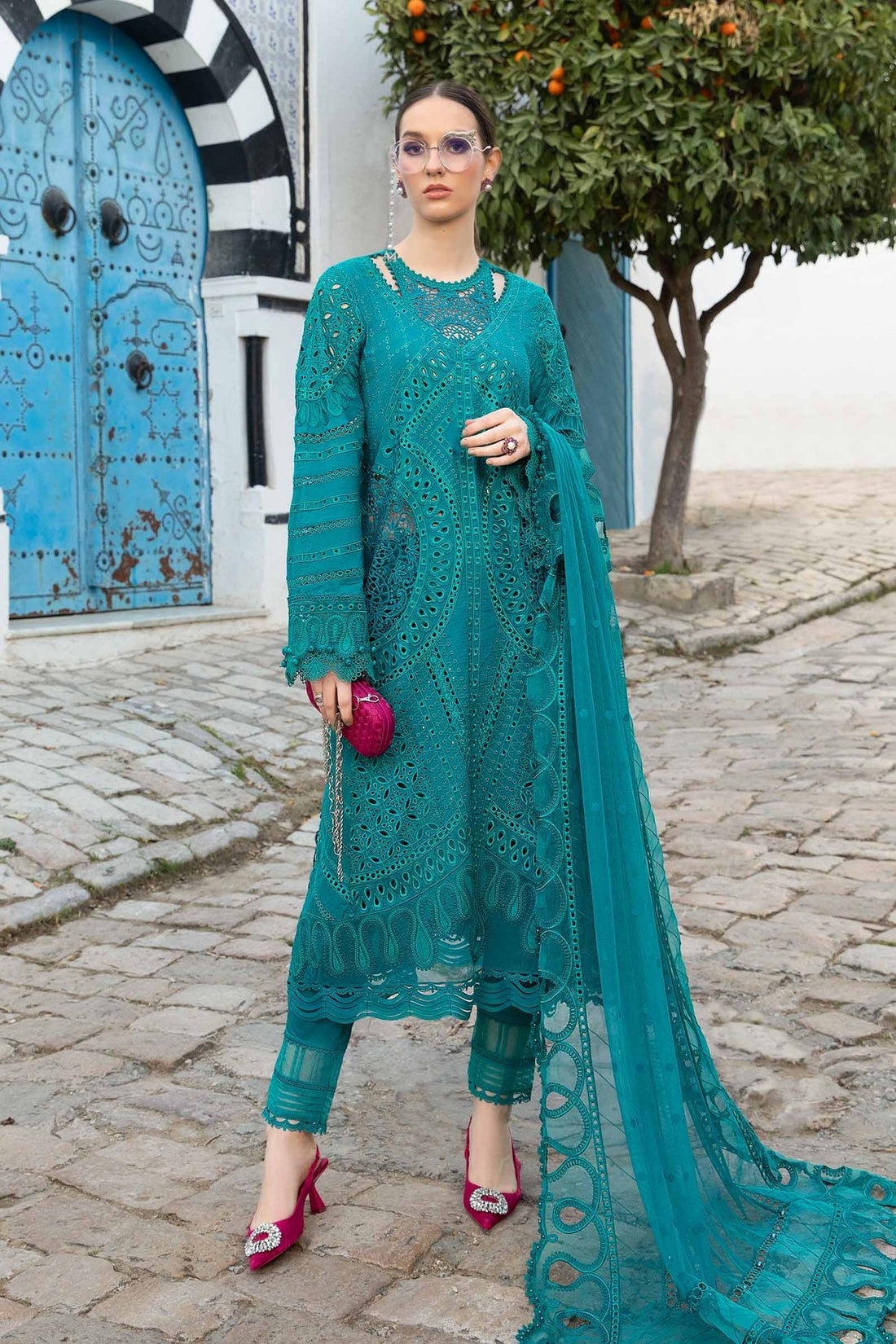 Maria B | Voyage a' Luxe Lawn | D-2402-A - Official Maria B stockist in UK - Sakeena London