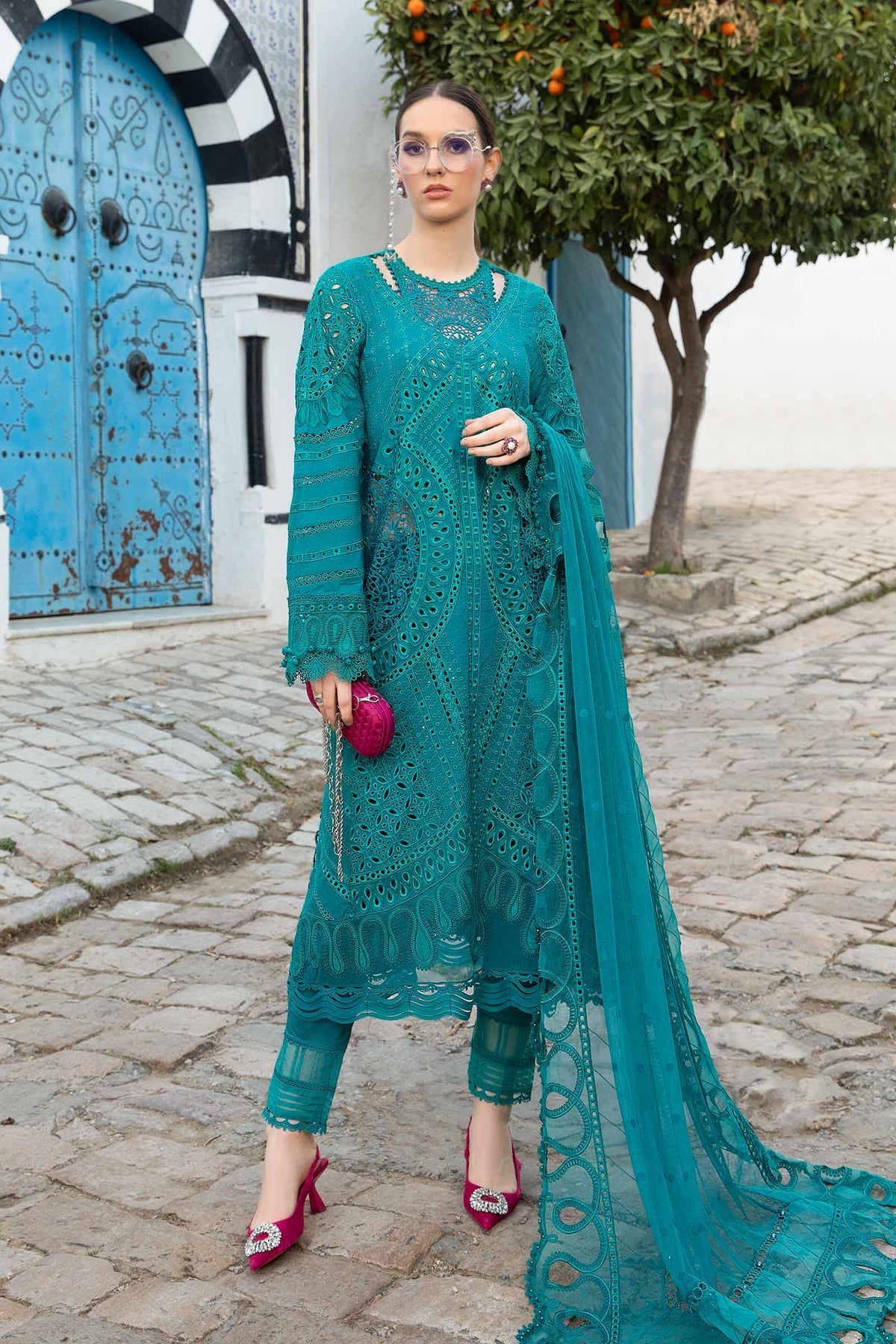 Maria B | Voyage a' Luxe Lawn | D-2402-A - Official Maria B stockist in UK - Sakeena London