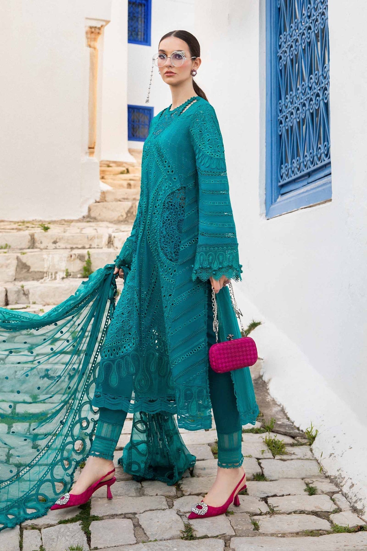 Maria B | Voyage a' Luxe Lawn | D-2402-A - Official Maria B stockist in UK - Sakeena London