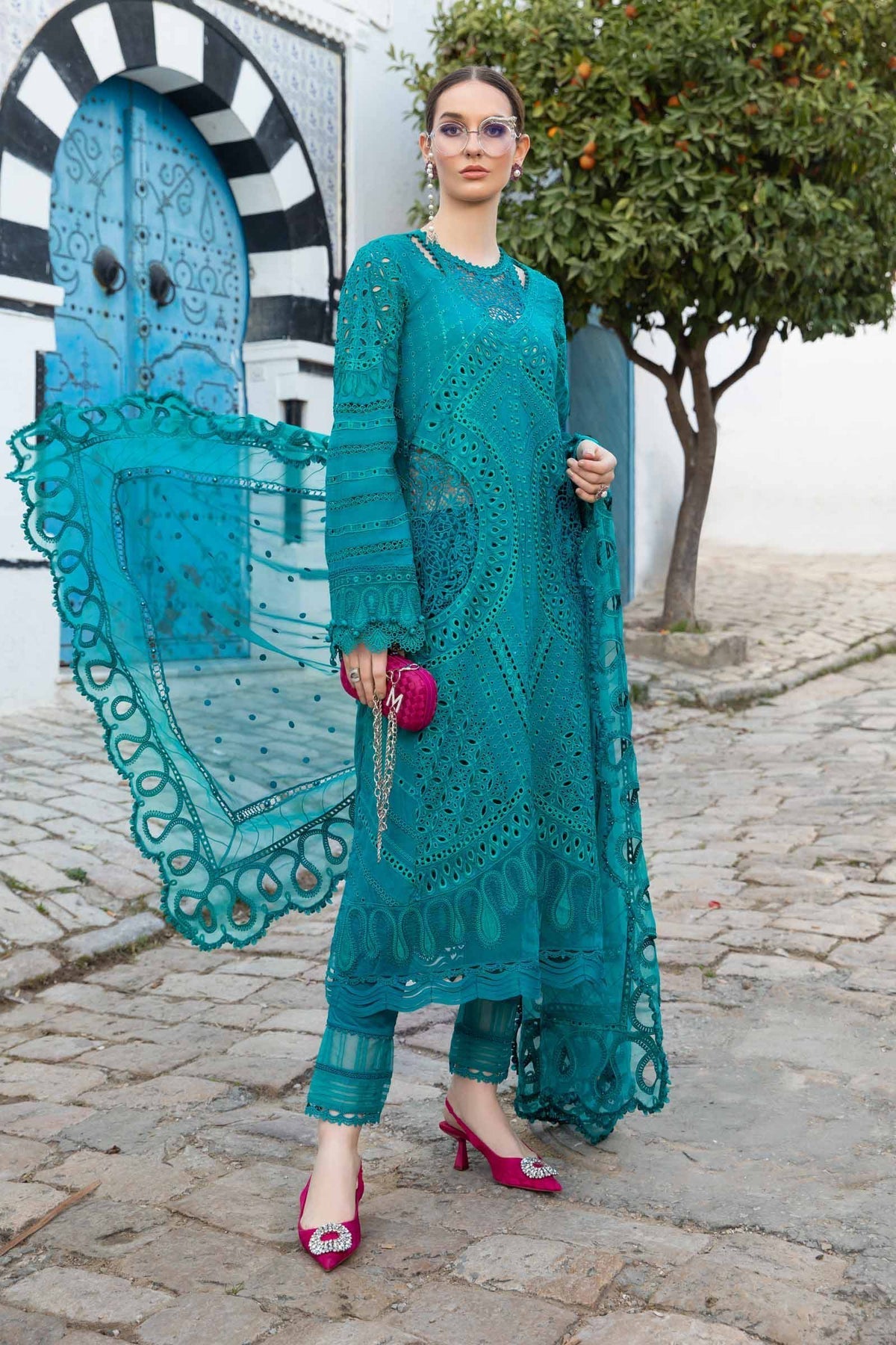 Maria B | Voyage a' Luxe Lawn | D-2402-A - Official Maria B stockist in UK - Sakeena London