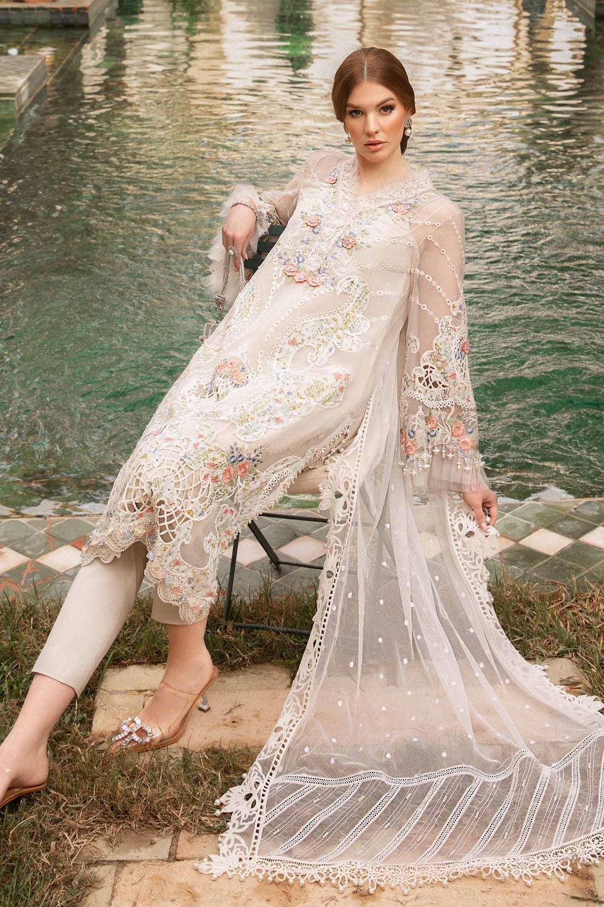 Maria B | Voyage a' Luxe Lawn | D-2405-A - Official Maria B stockist in UK - Sakeena London