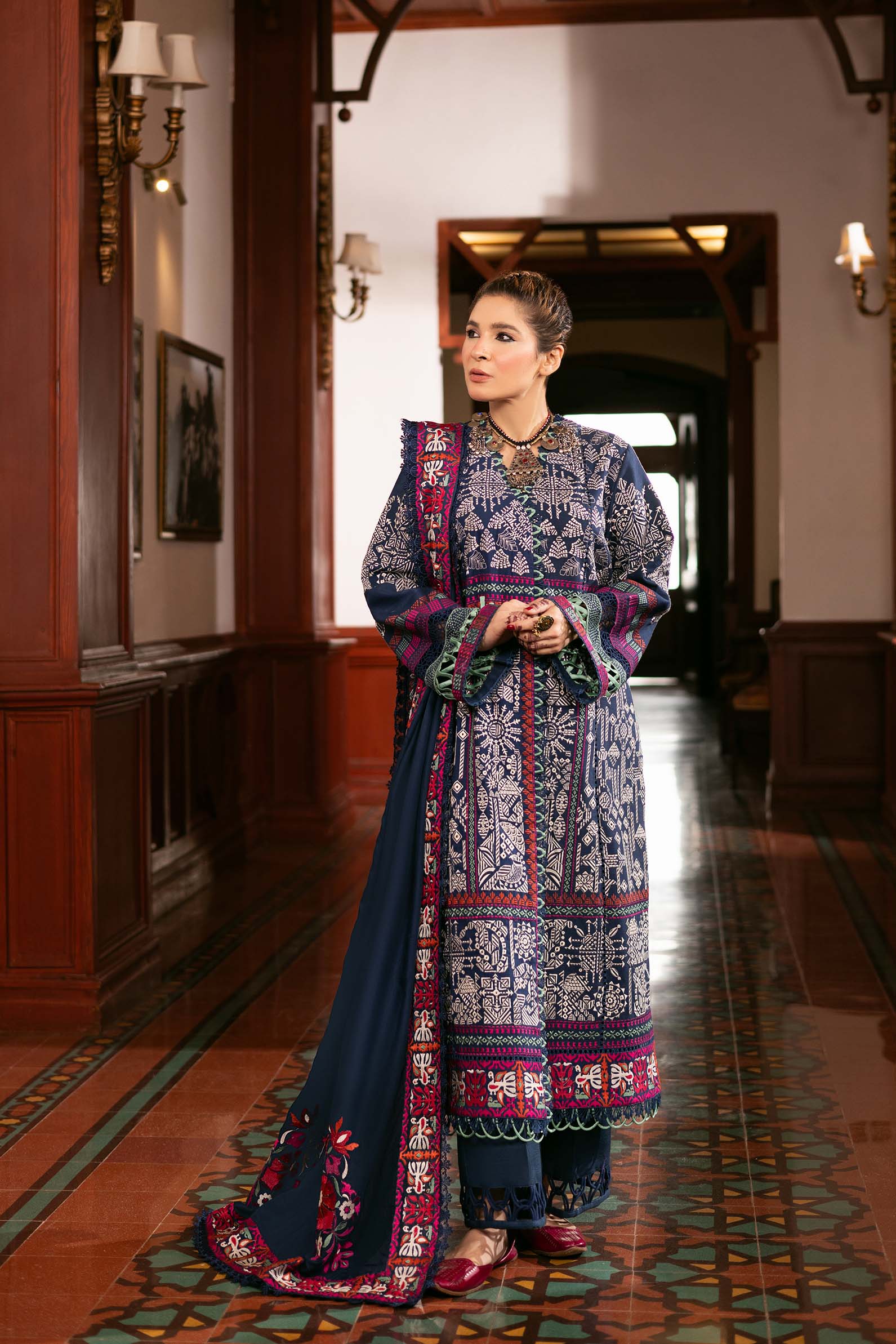 Maryam Hussain | Winter Shawl 2024 | Breeze - Official Maryam Hussain stockist in UK - Sakeena London