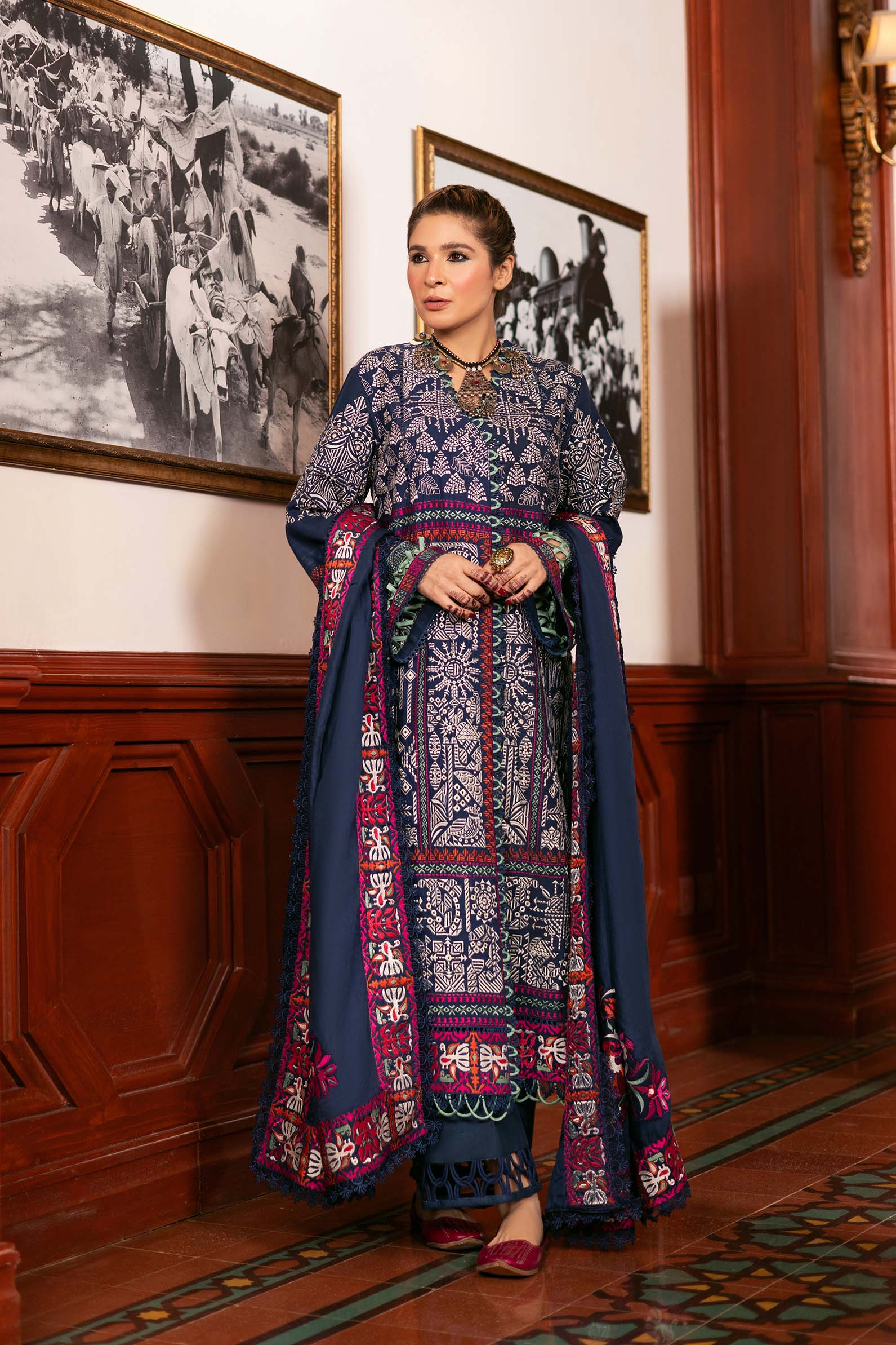 Maryam Hussain | Winter Shawl 2024 | Breeze - Official Maryam Hussain stockist in UK - Sakeena London