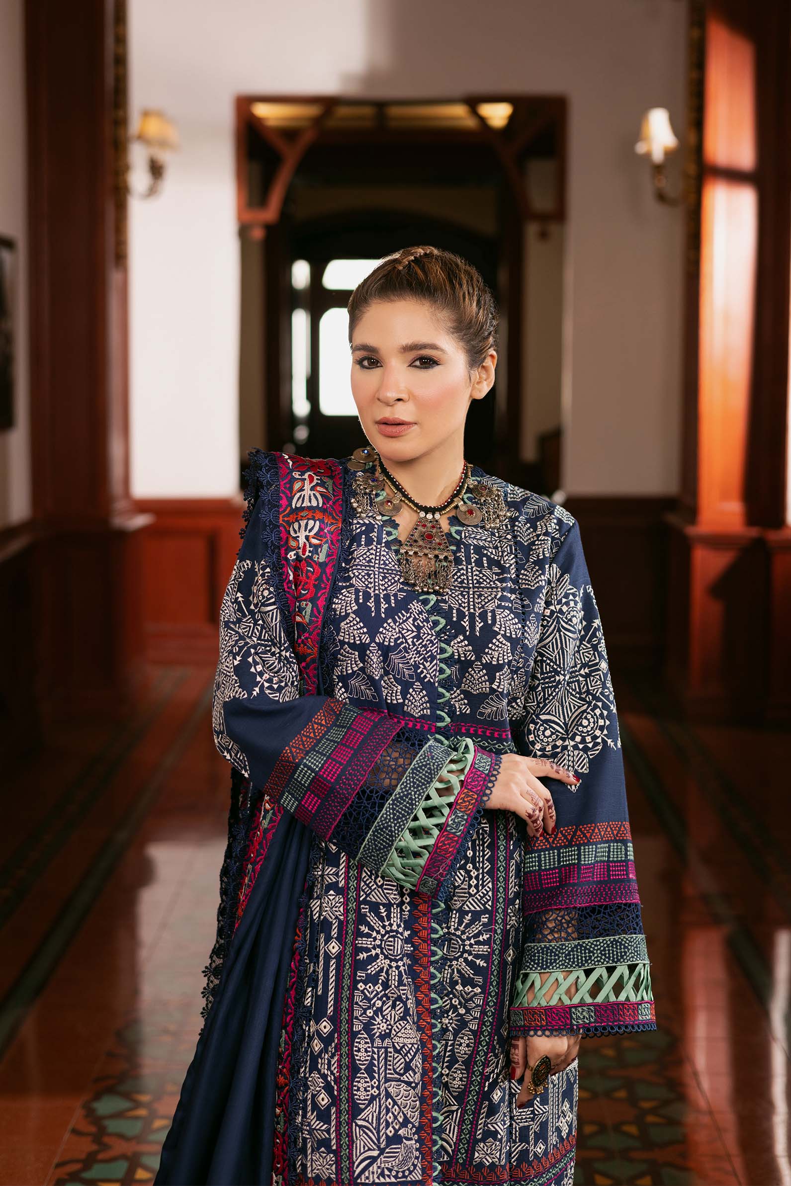 Maryam Hussain | Winter Shawl 2024 | Breeze - Official Maryam Hussain stockist in UK - Sakeena London