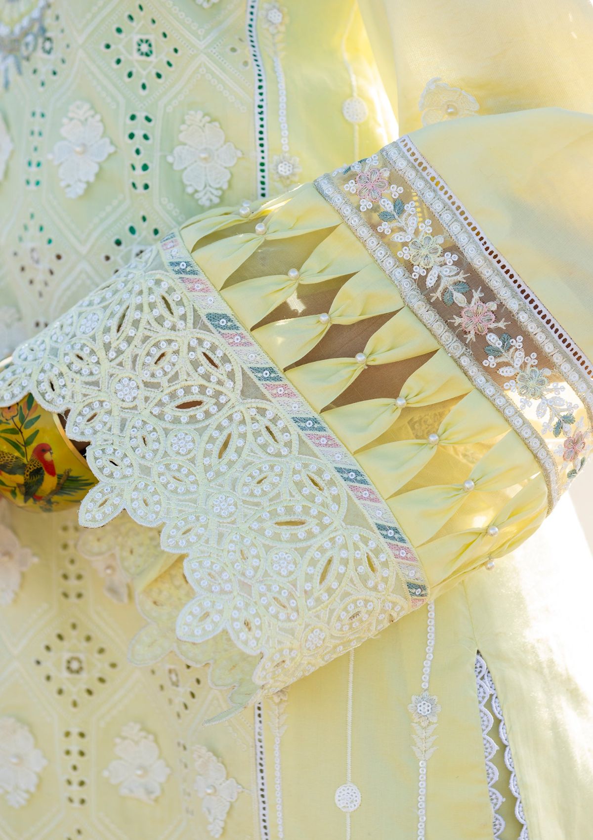 Meem | Luxury Eid Lawn 24 | MD-08 YELLOW - Official Meem stockist in UK - Sakeena London