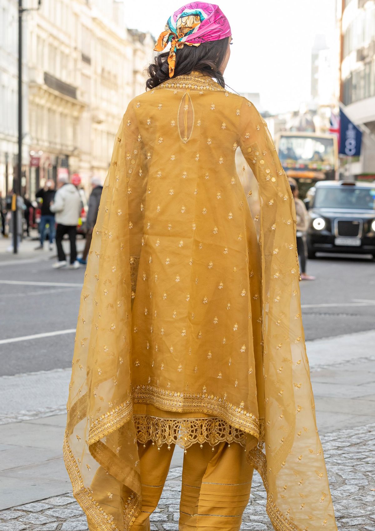 Meem | Luxury Eid Lawn 24 | MD-03 MUSTARD - Official Meem stockist in UK - Sakeena London