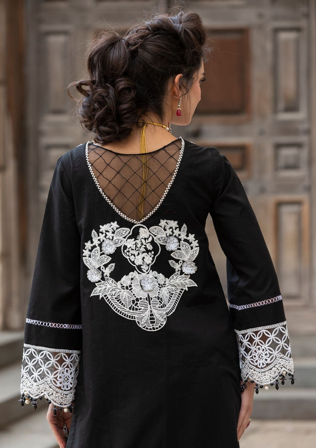 Meem | Luxury Eid Lawn 24 | MD-01 BLACK - Official Meem stockist in UK - Sakeena London