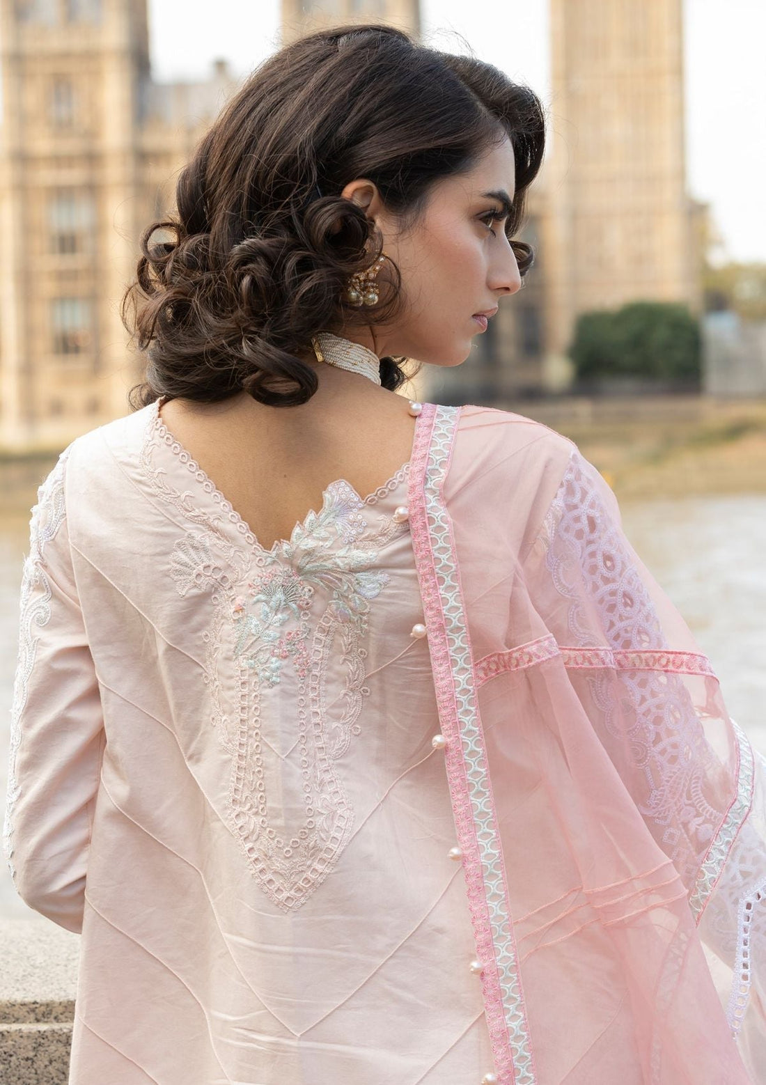 Meem | Luxury Eid Lawn 24 | MD-02 LIGHT PINK - Official Meem stockist in UK - Sakeena London