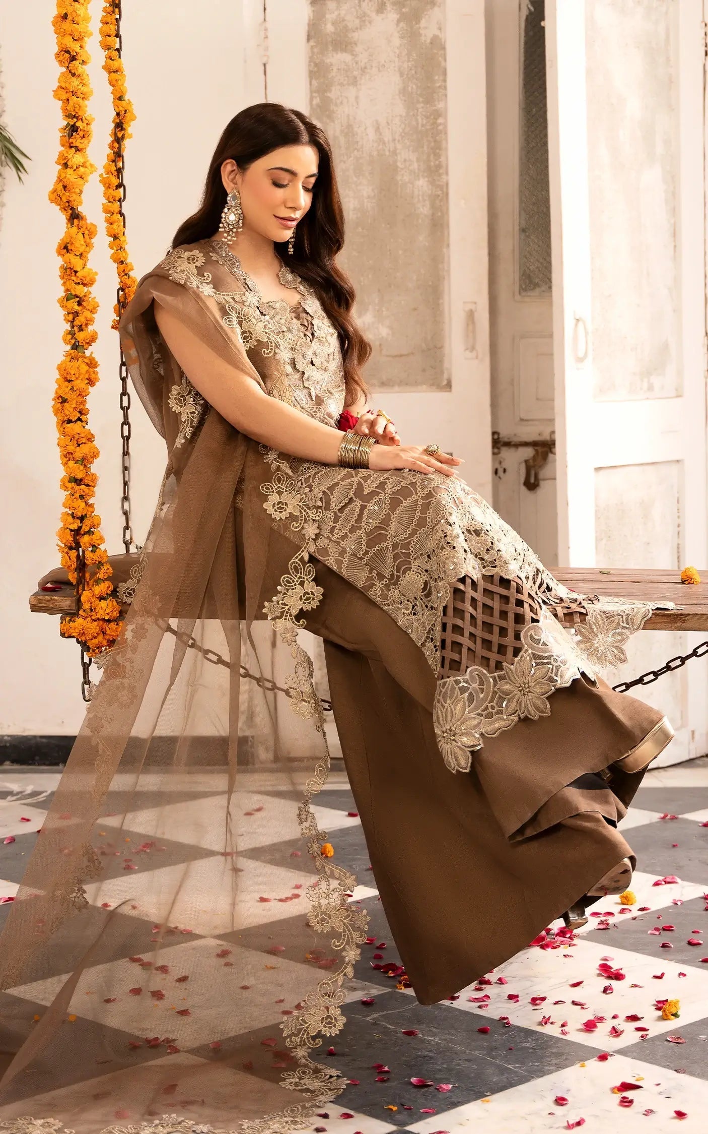 Asifa and Nabeel | Sunehri Eid 25 | Mehrunisa-(SEF25-07) - Official Asifa and Nabeel stockist in UK - Sakeena London