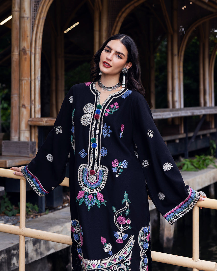 Mushq | Hemline Karandi | Midnight Rune - Official Mushq stockist in UK - Sakeena London