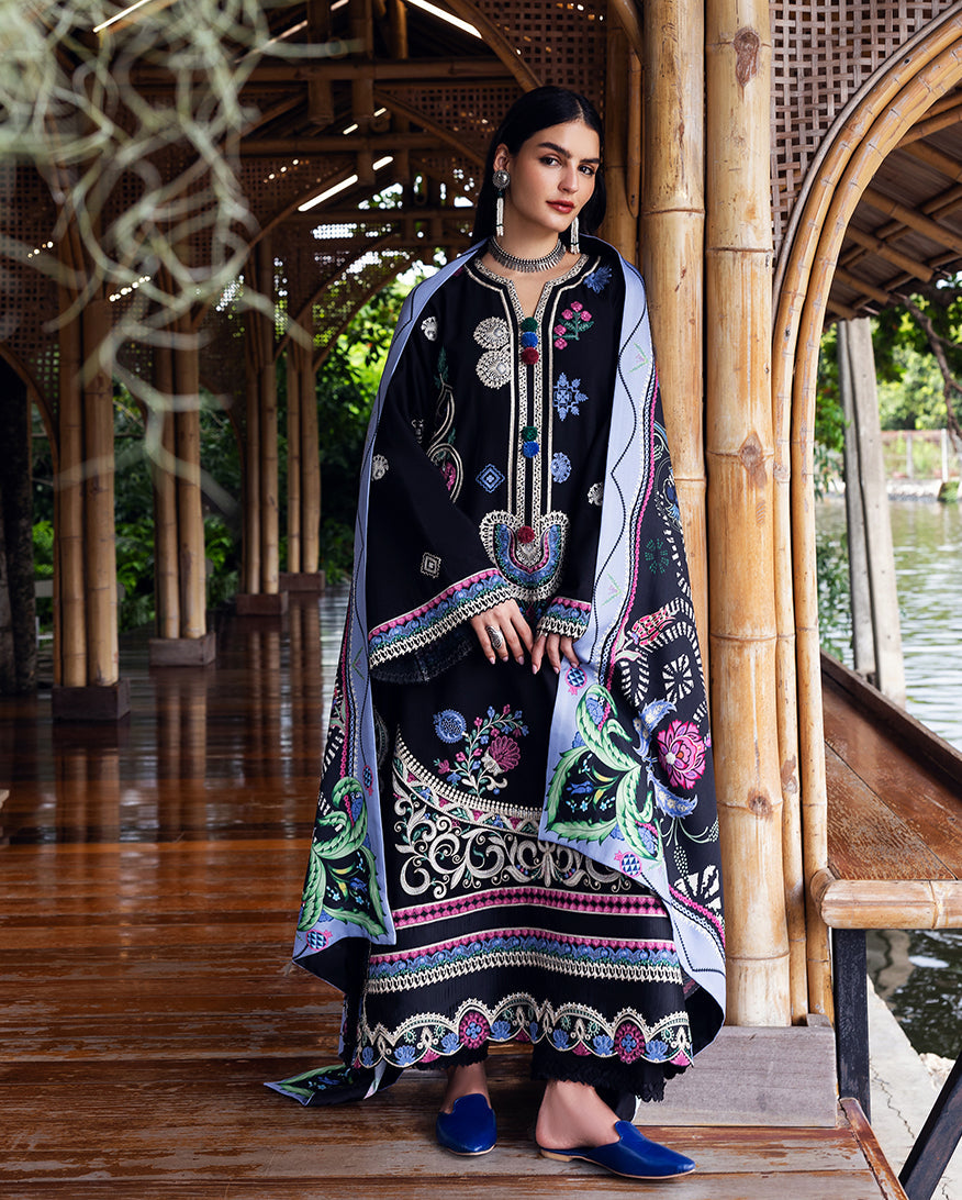 Mushq | Hemline Karandi | Midnight Rune - Official Mushq stockist in UK - Sakeena London