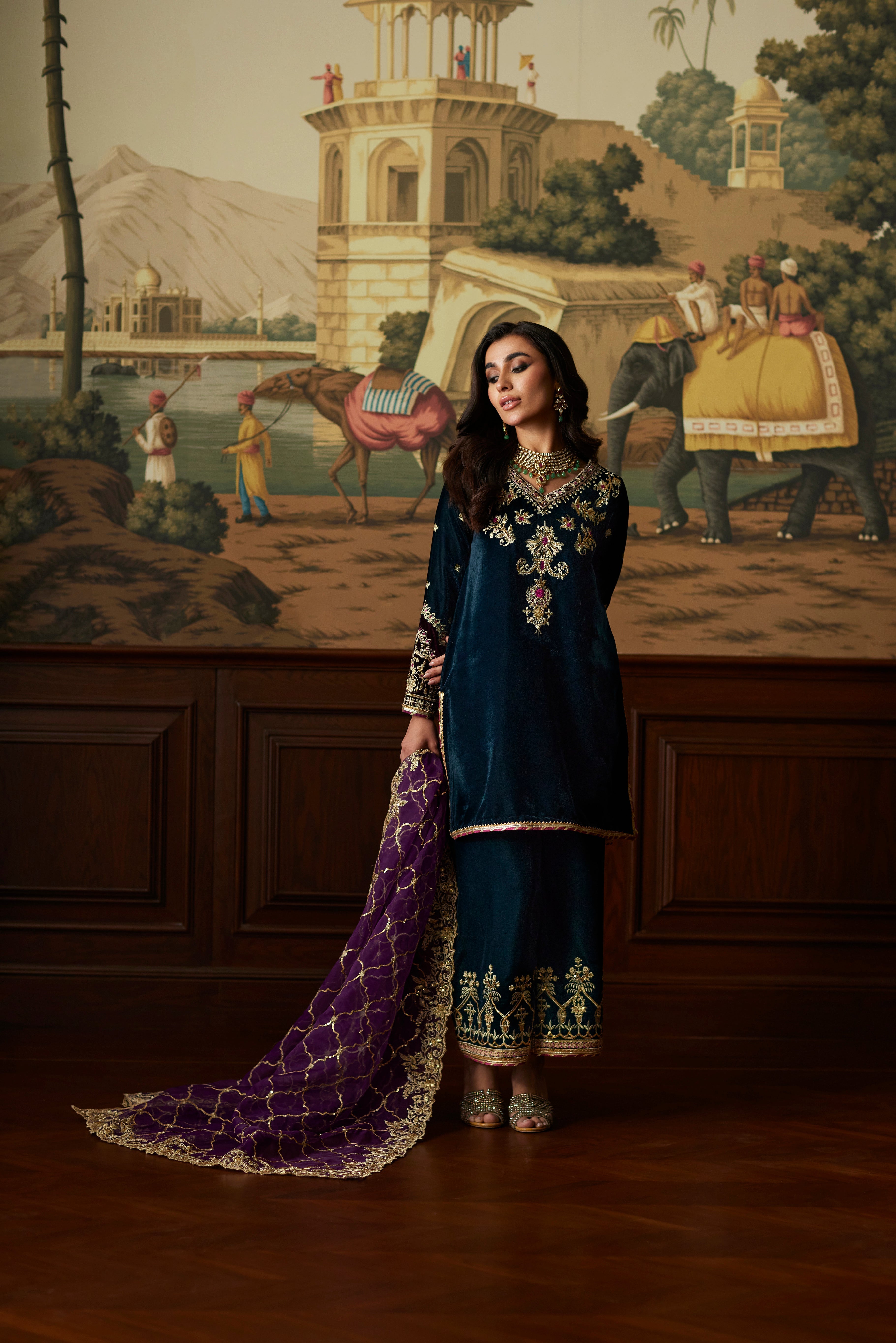 Mina Hassan | Velvet Luxe | Amani - Official Mina Hassan stockist in UK - Sakeena London