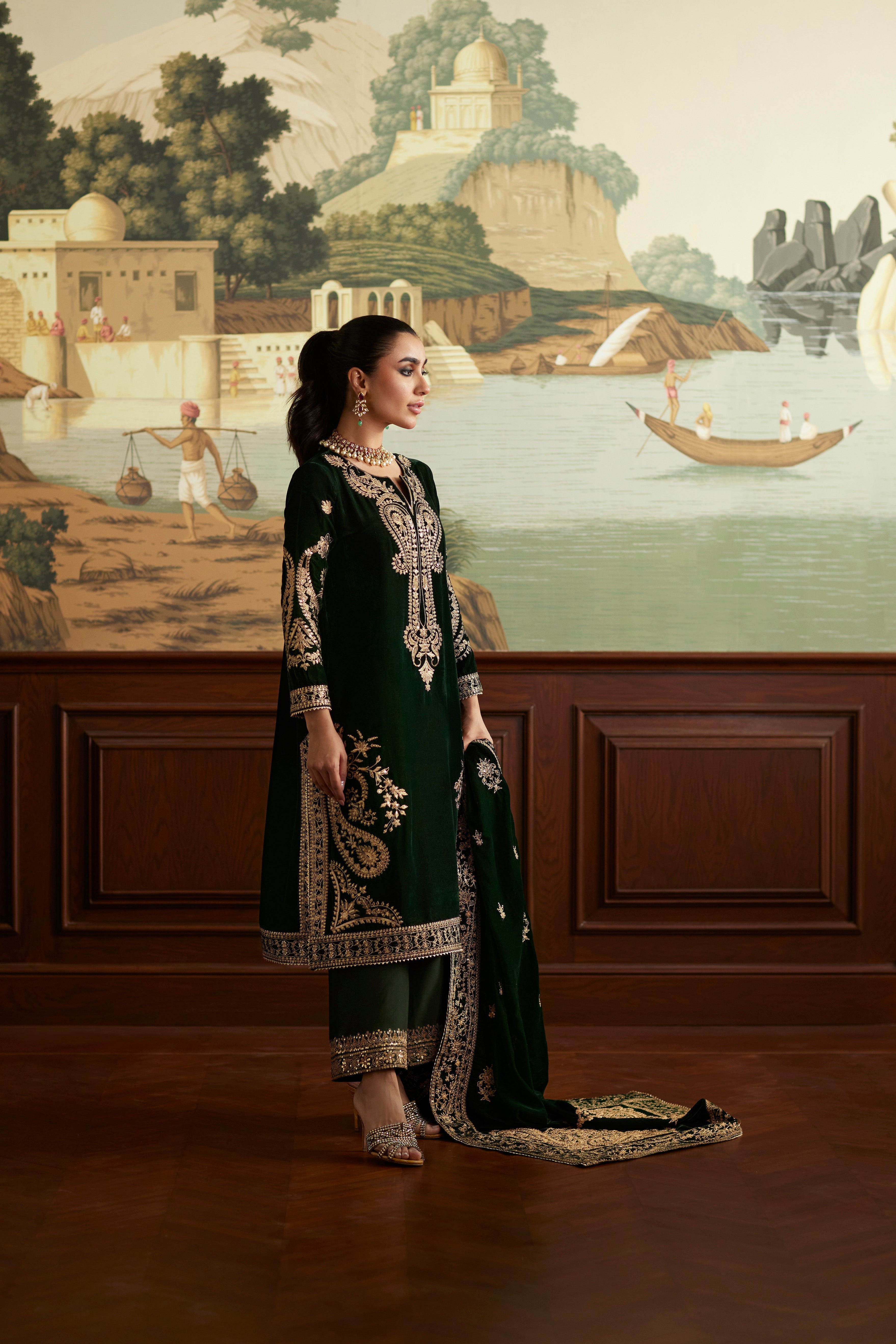 Mina Hassan | Velvet Luxe | Zehra - Official Mina Hassan stockist in UK - Sakeena London