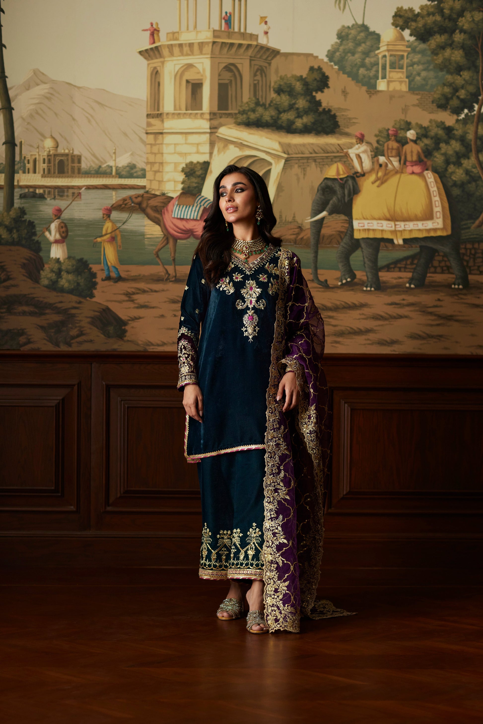 Mina Hassan | Velvet Luxe | Amani - Official Mina Hassan stockist in UK - Sakeena London