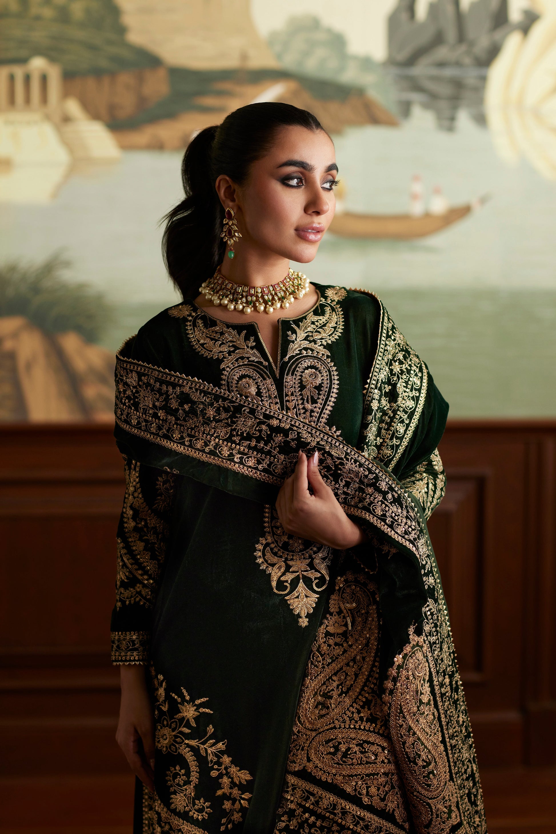 Mina Hassan | Velvet Luxe | Zehra - Official Mina Hassan stockist in UK - Sakeena London