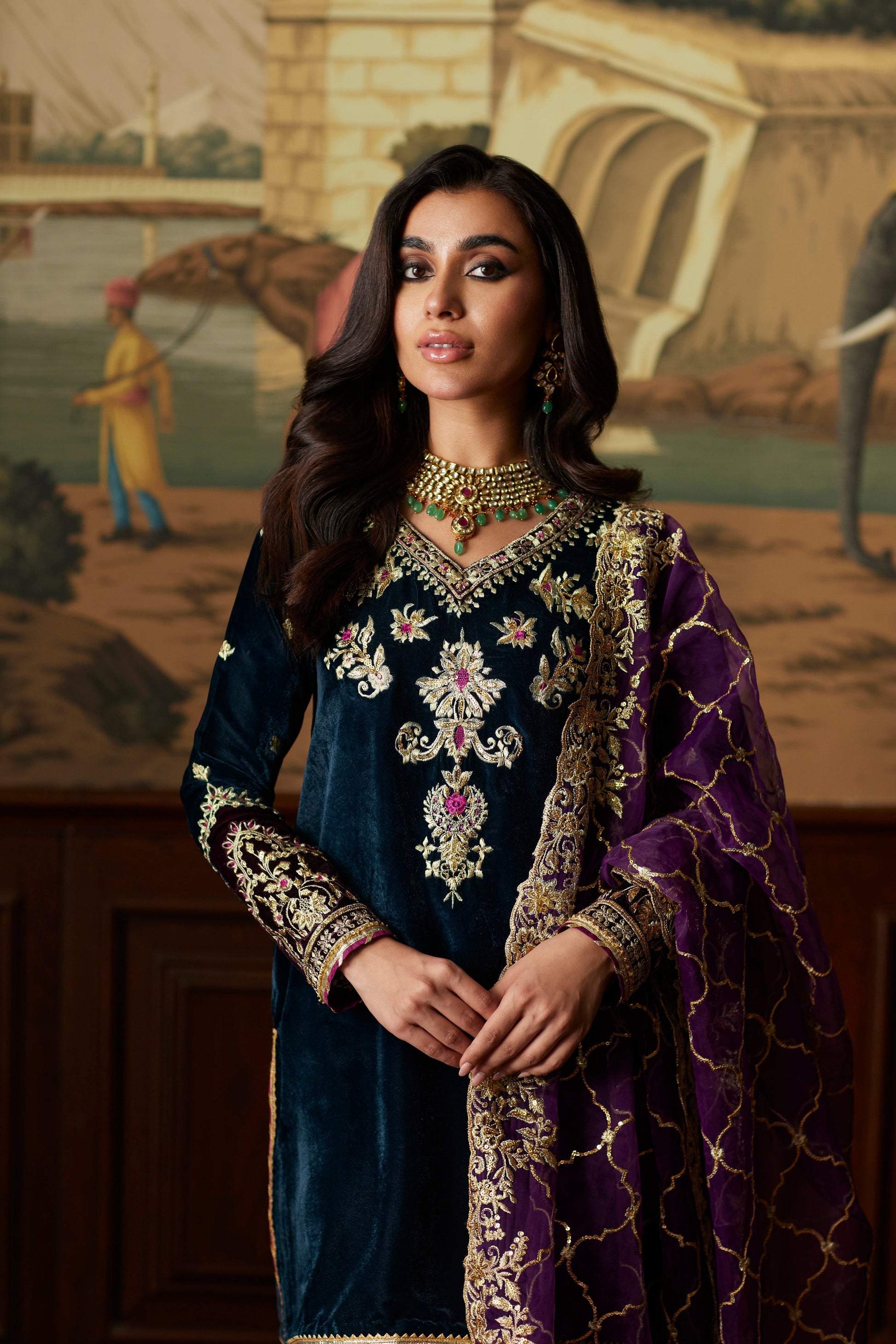 Mina Hassan | Velvet Luxe | Amani - Official Mina Hassan stockist in UK - Sakeena London