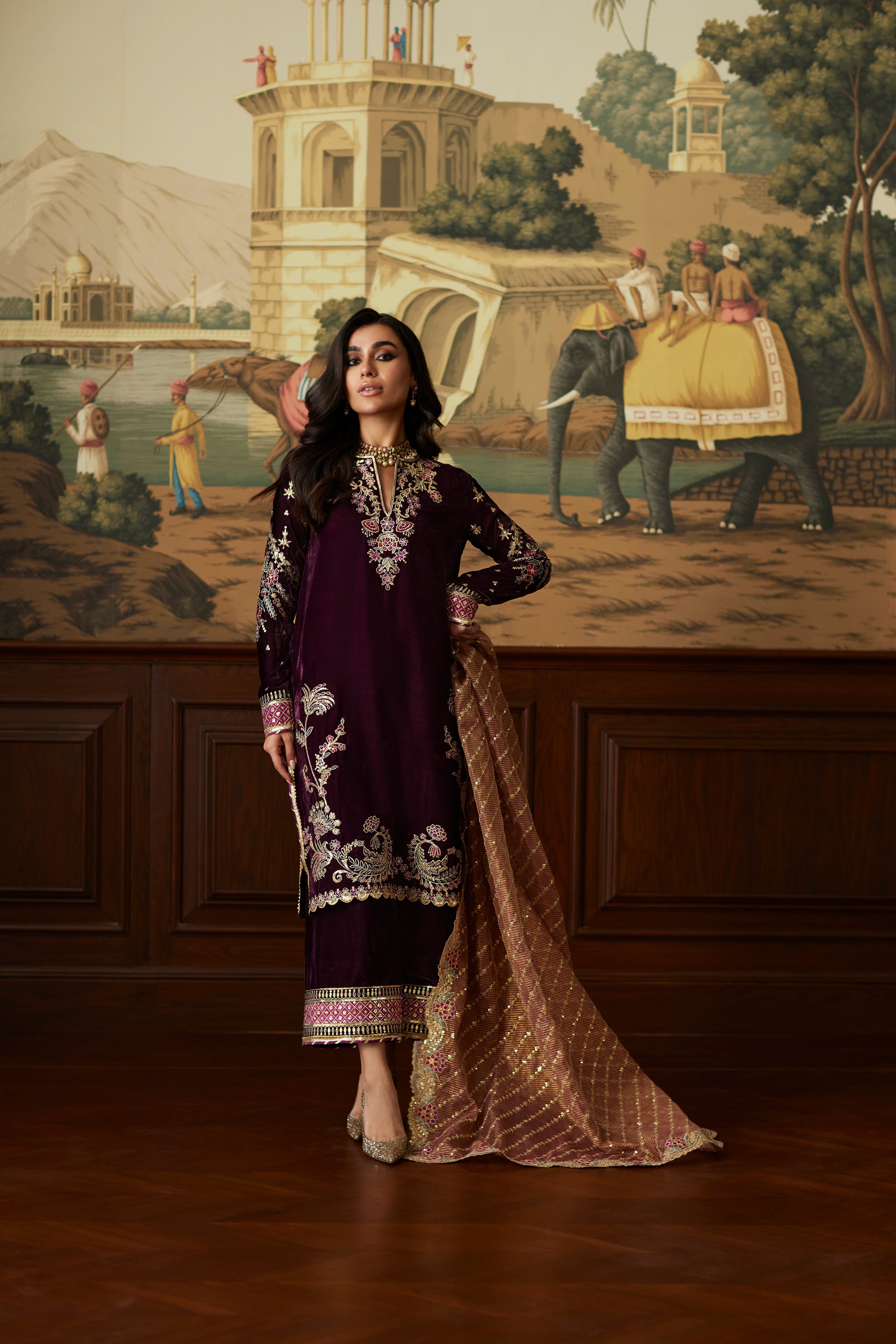 Mina Hassan | Velvet Luxe | Ayesha - Official Mina Hassan stockist in UK - Sakeena London