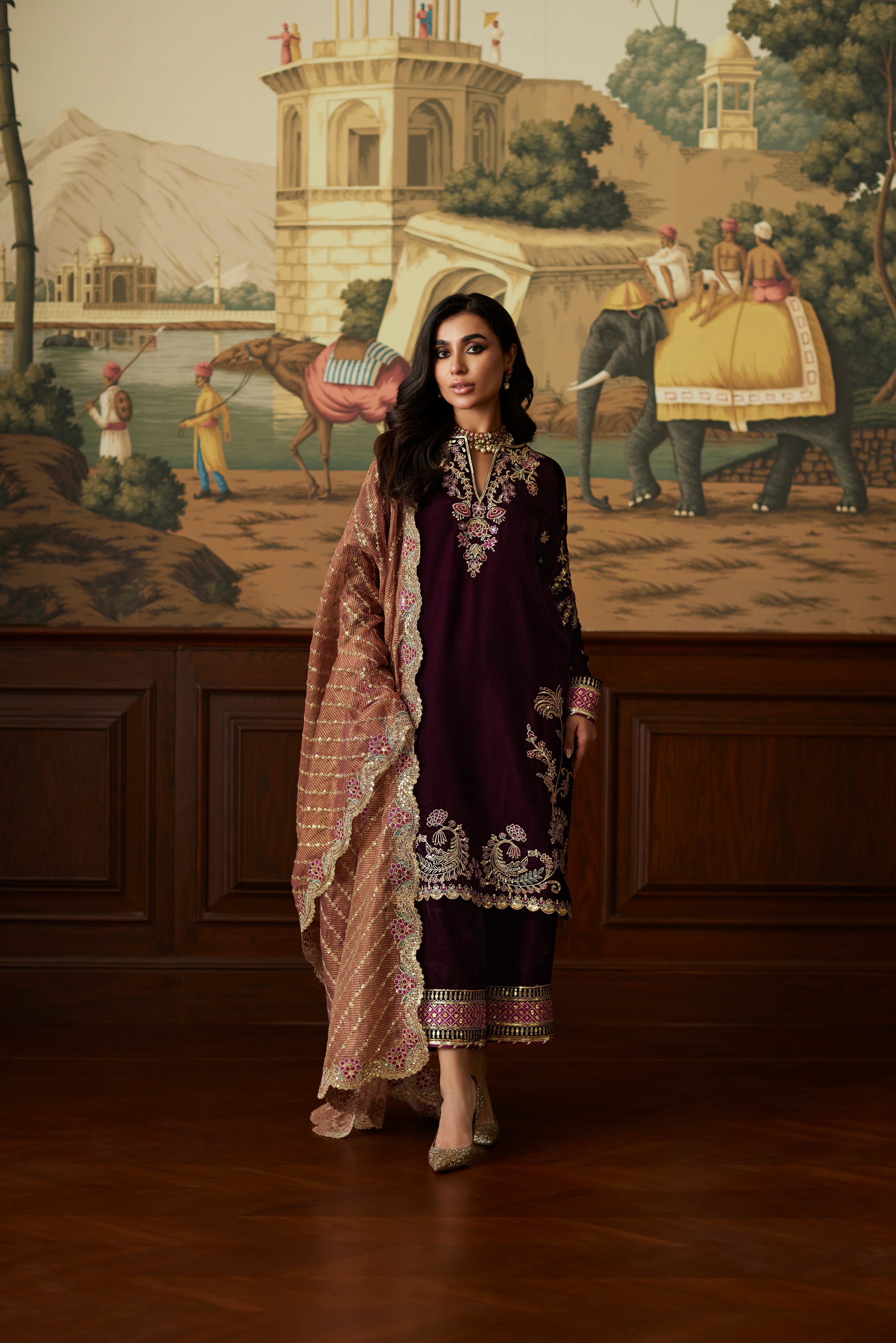Mina Hassan | Velvet Luxe | Ayesha - Official Mina Hassan stockist in UK - Sakeena London