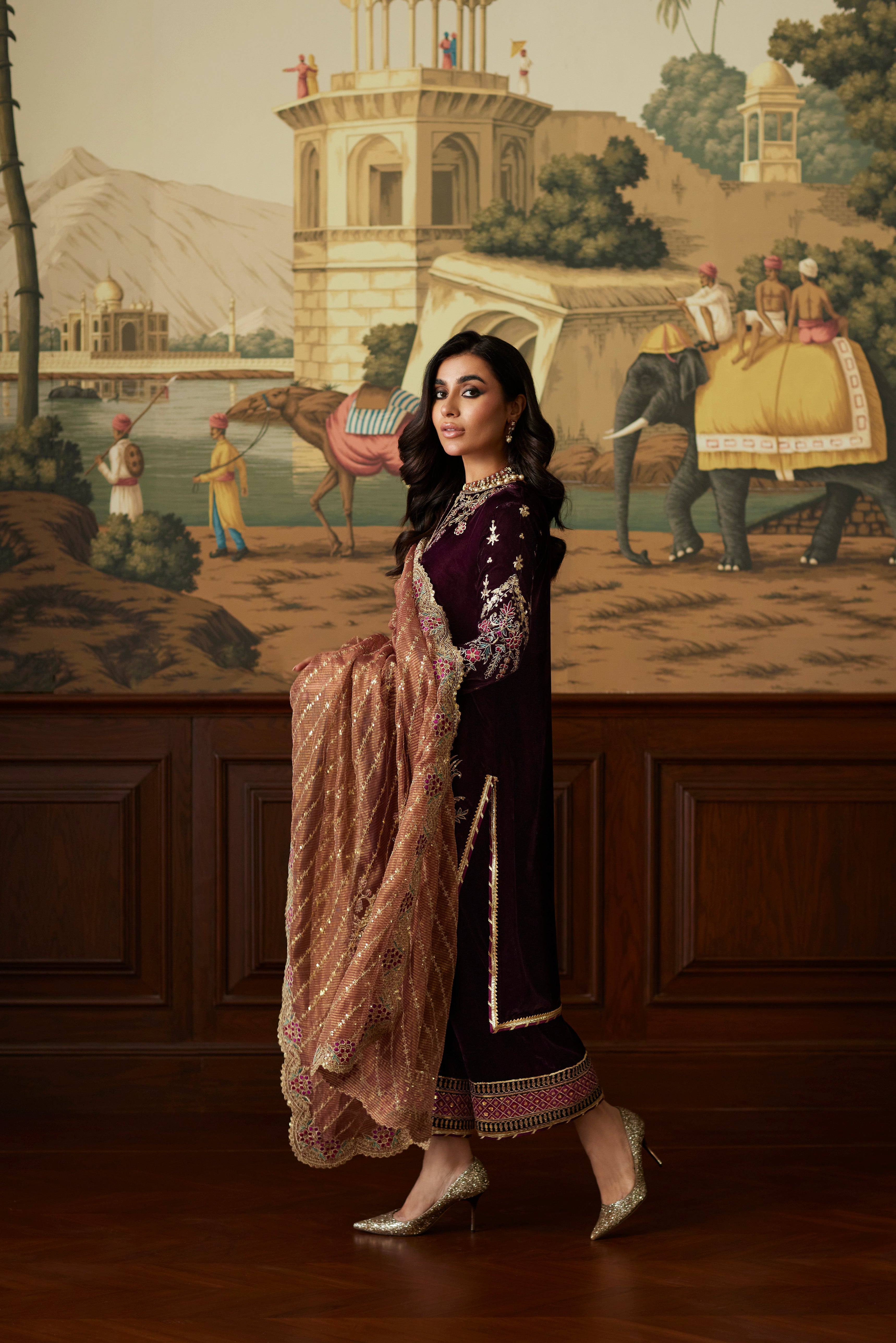 Mina Hassan | Velvet Luxe | Ayesha - Official Mina Hassan stockist in UK - Sakeena London