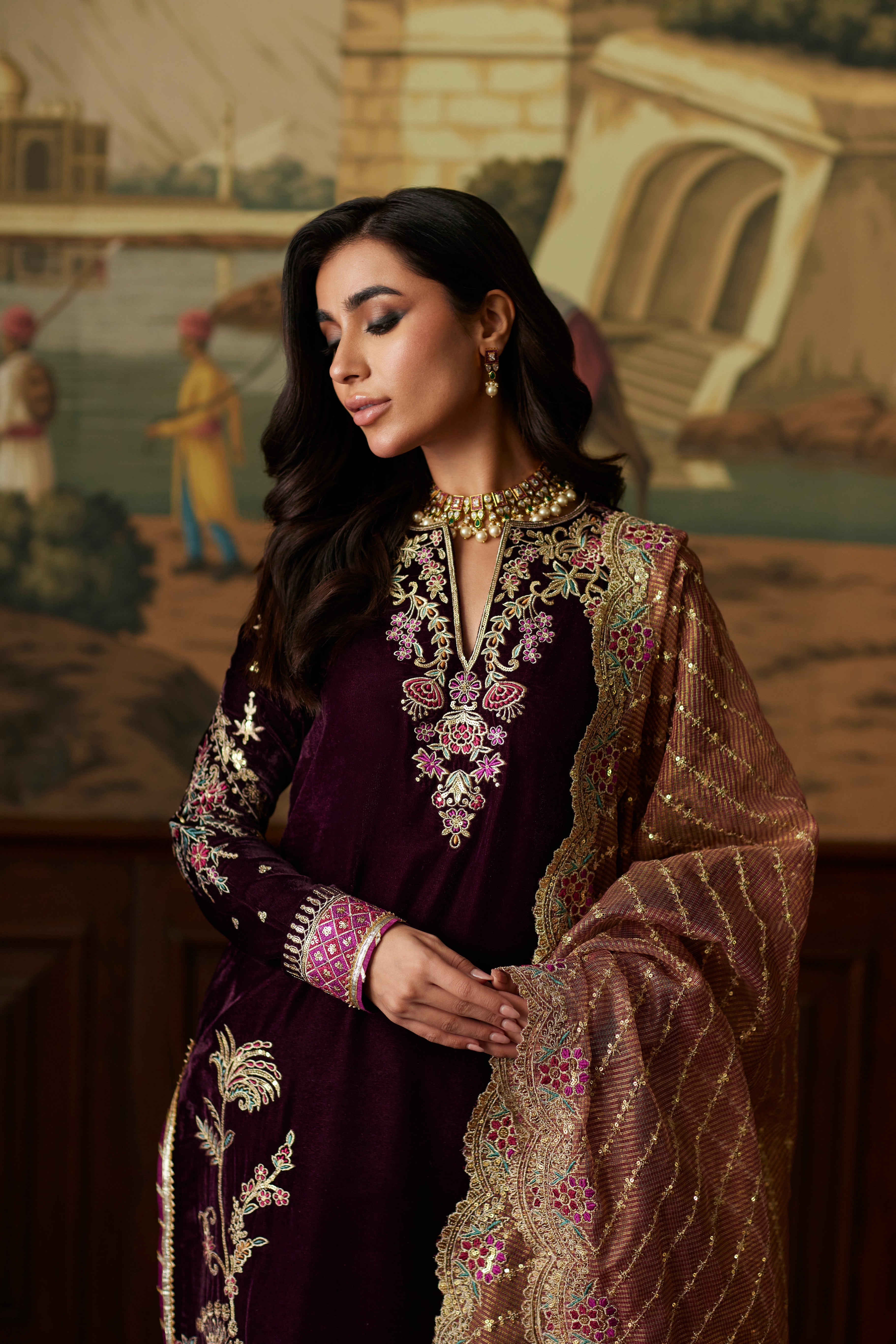 Mina Hassan | Velvet Luxe | Ayesha - Official Mina Hassan stockist in UK - Sakeena London