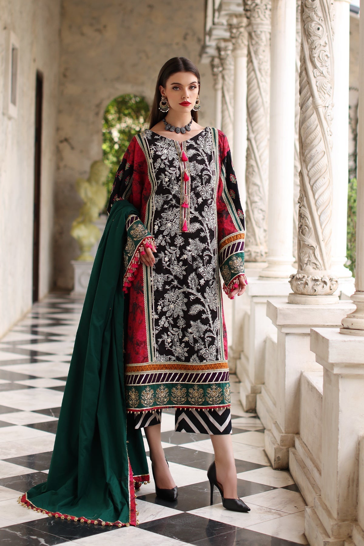Mina Kashif | Festive Lawn | Karine - Official Mina Kashif stockist in UK - Sakeena London