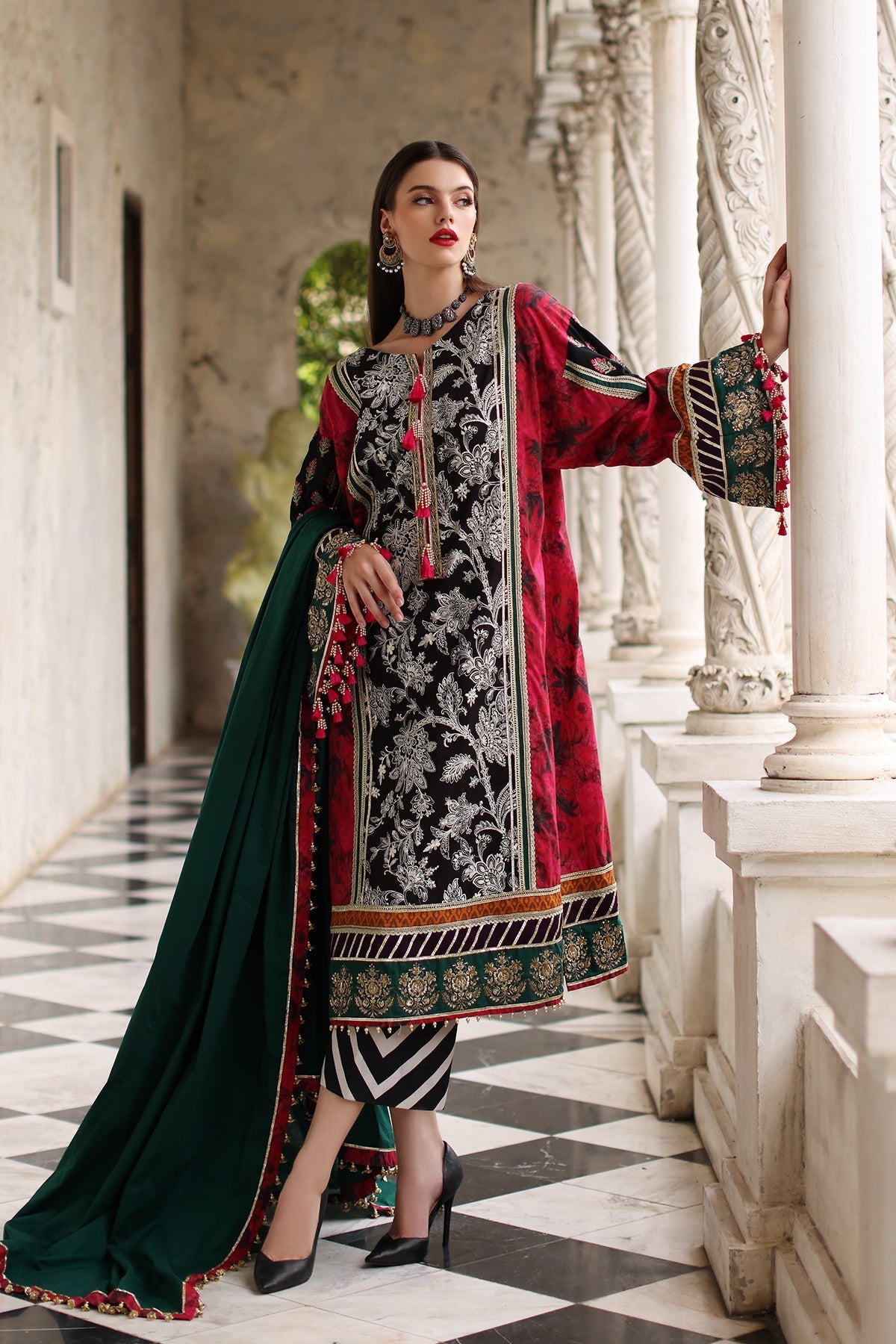 Mina Kashif | Festive Lawn | Karine - Official Mina Kashif stockist in UK - Sakeena London