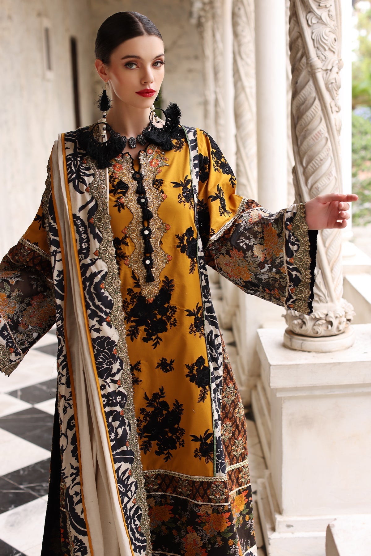Mina Kashif | Festive Lawn | Leyla - Official Mina Kashif stockist in UK - Sakeena London