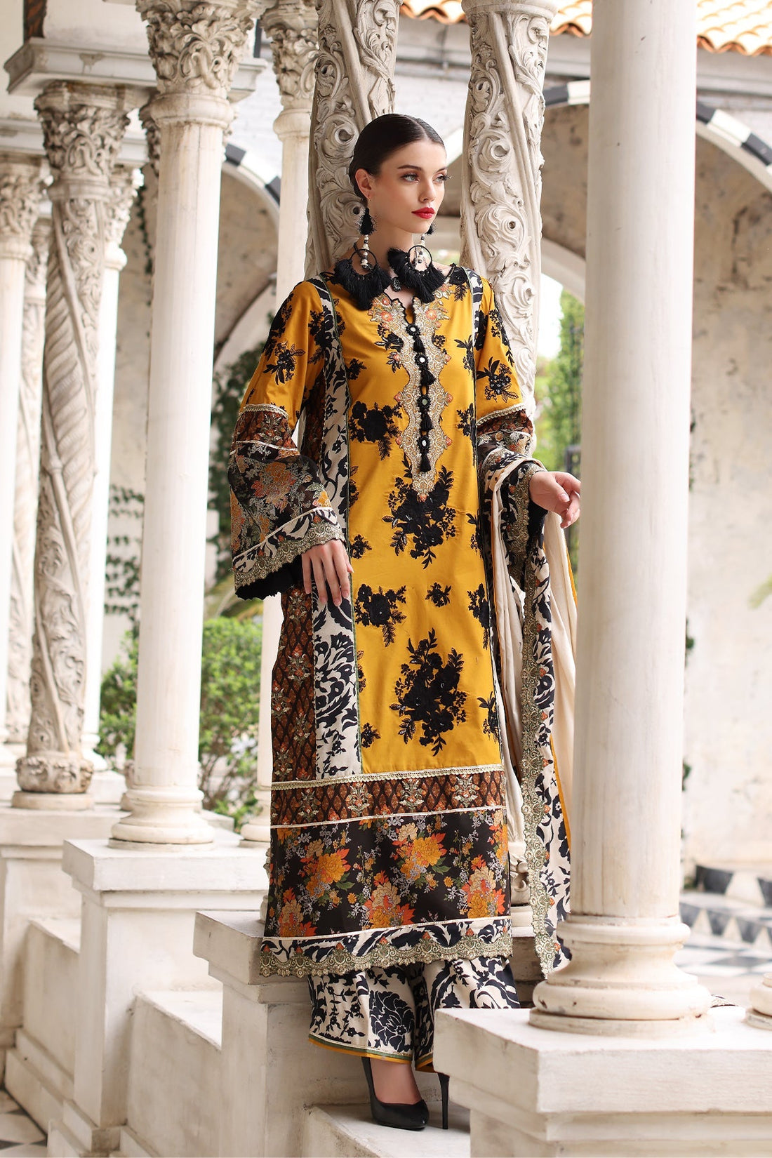 Mina Kashif | Festive Lawn | Leyla - Official Mina Kashif stockist in UK - Sakeena London