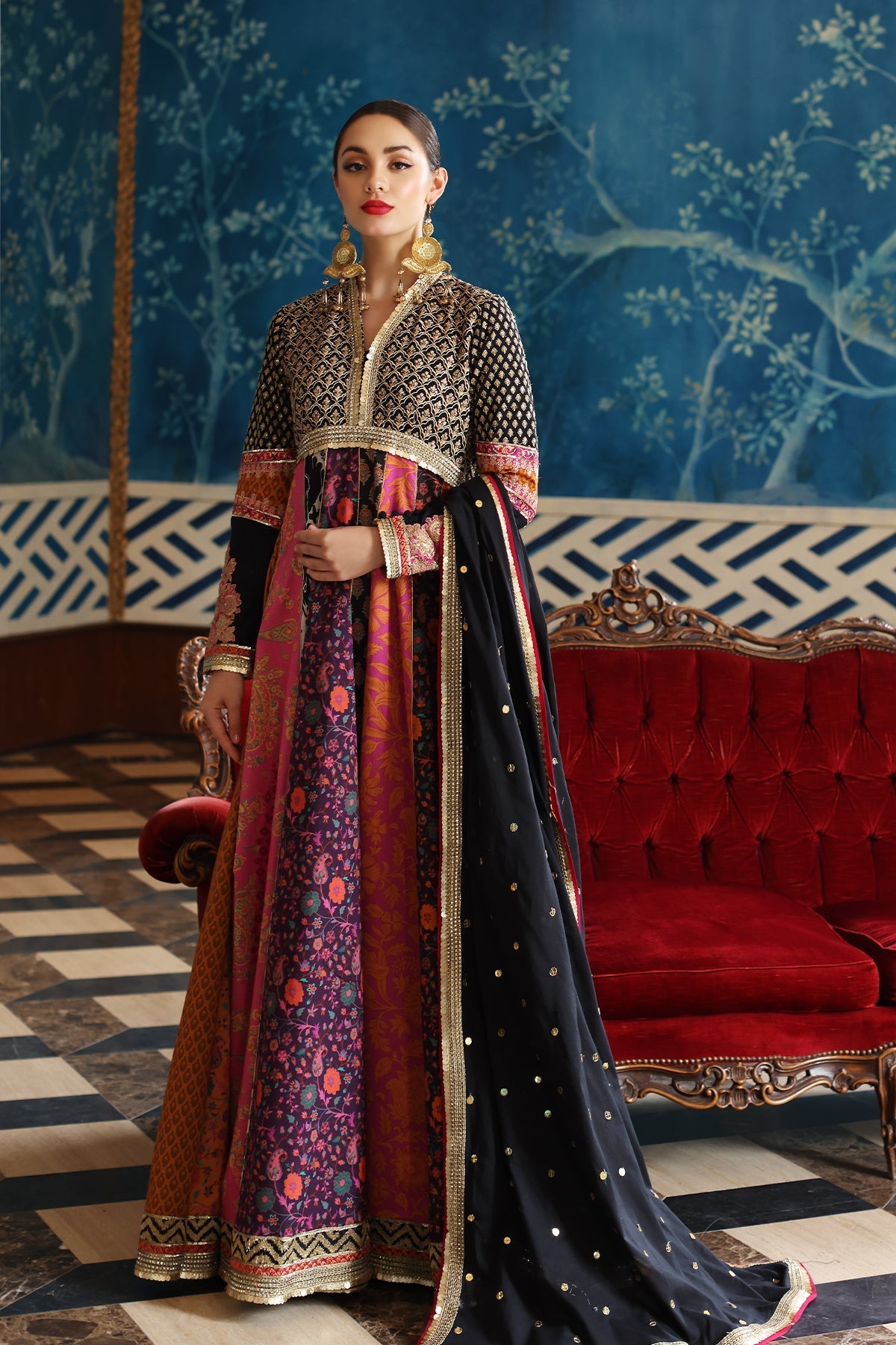 Mina Kashif | Festive Lawn | Misty - Official Mina Kashif stockist in UK - Sakeena London