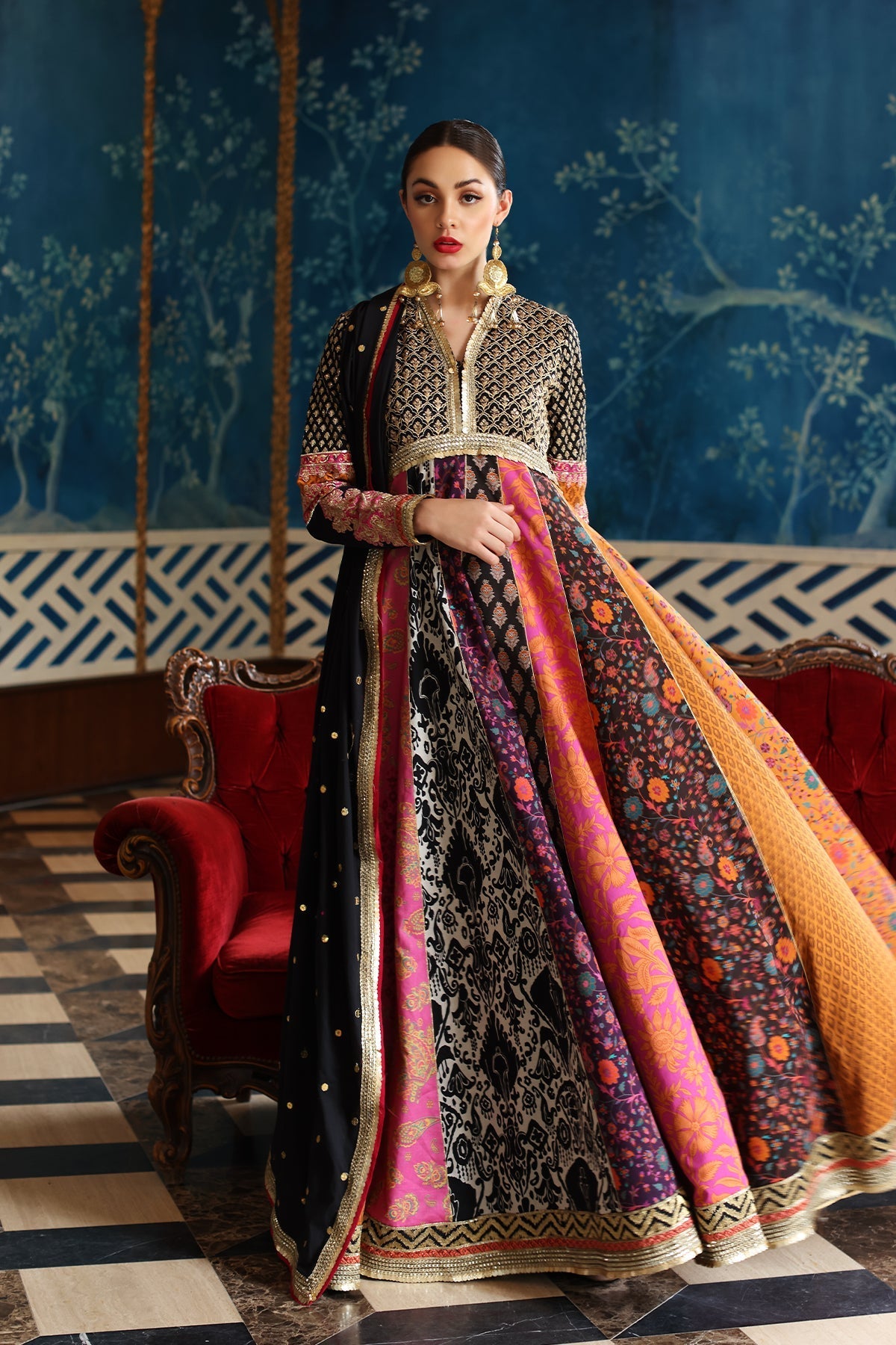 Mina Kashif | Festive Lawn | Misty - Official Mina Kashif stockist in UK - Sakeena London
