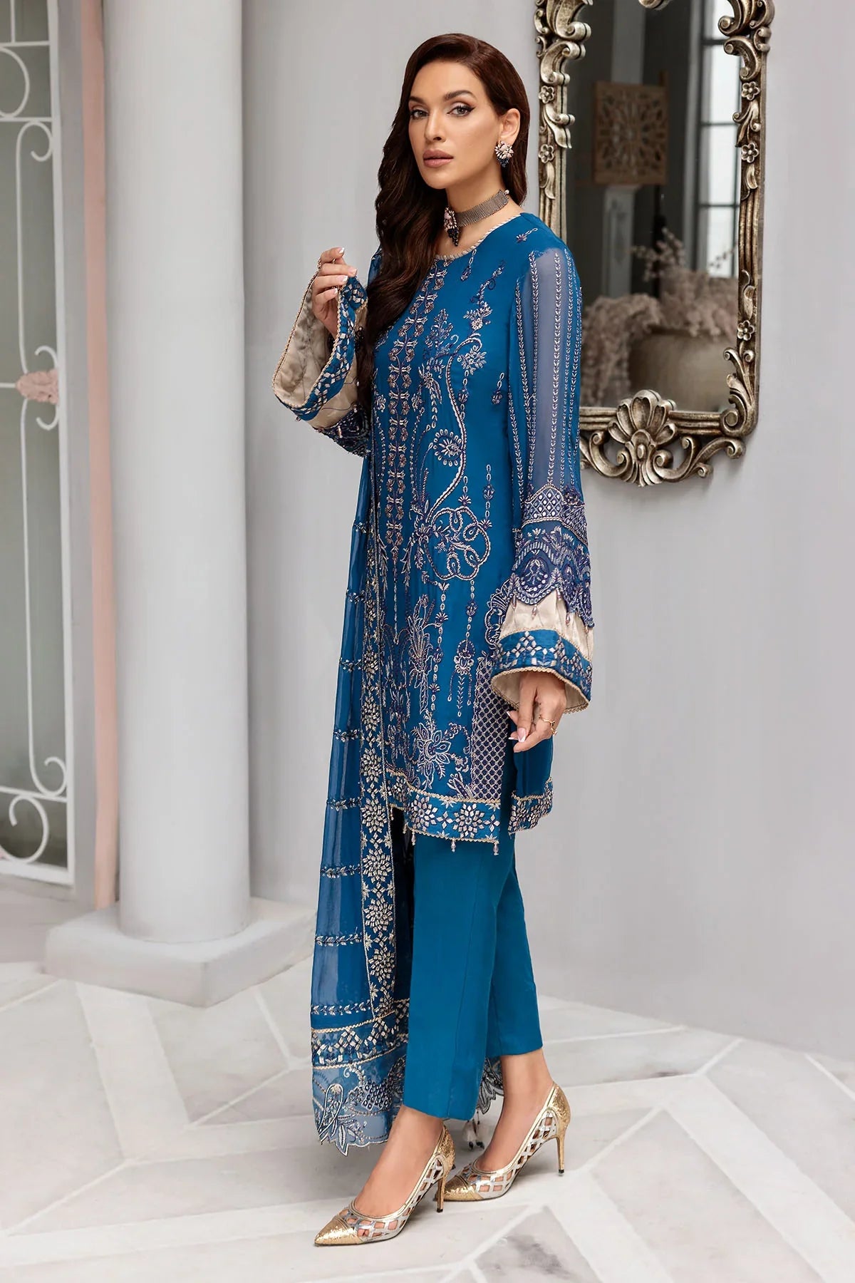 Motifz | Premium Embroidered Formals 24 | 3395 - Official Motifz stockist in UK - Sakeena London